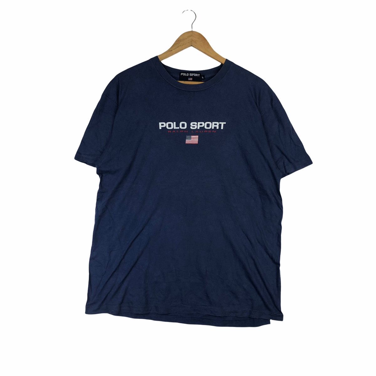 Polo Ralph Lauren × Vintage VINTAGE POLO SPORT RALPH LAUREN USA FLAG LARGE T-SHIRTS Size US L / EU 52-54 / 3 - 1 Thumbnail