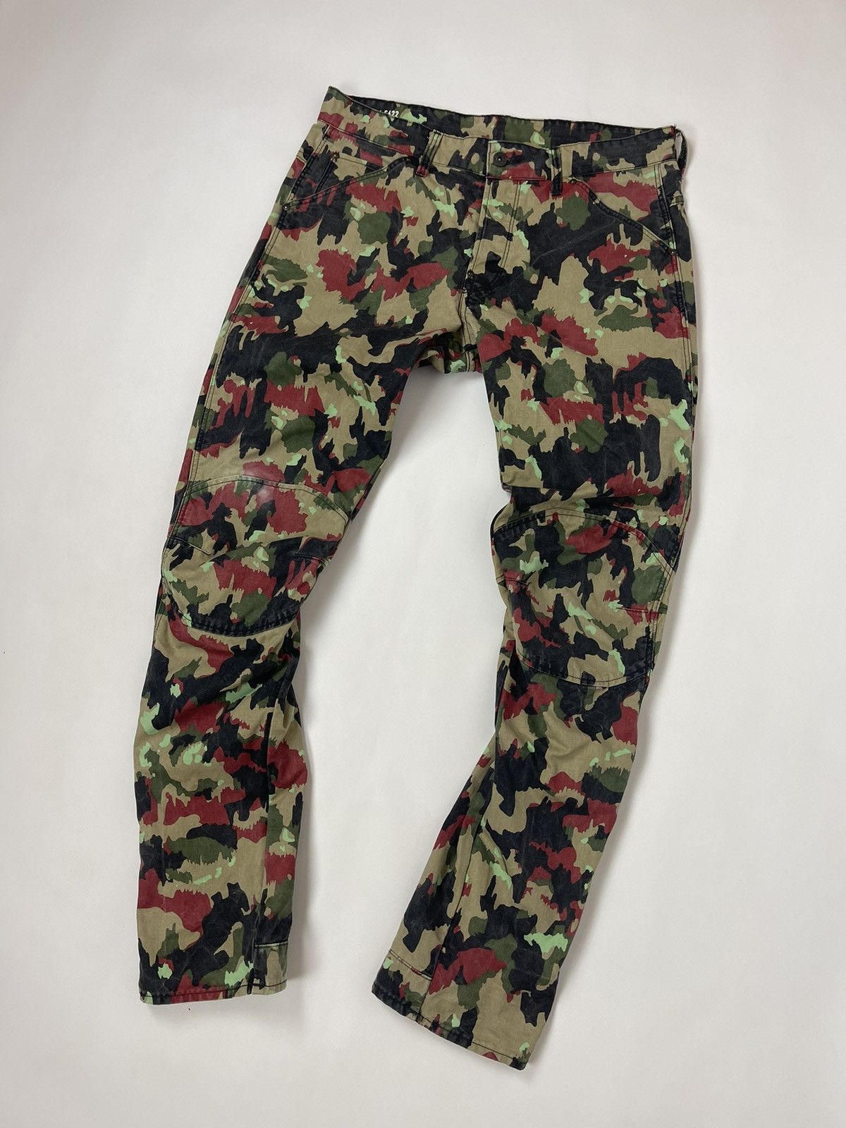 image of G Star Raw x Gstar G-Star Raw X Pharell Williams Camouflage Multicolour Pants, Men's (Size 32)