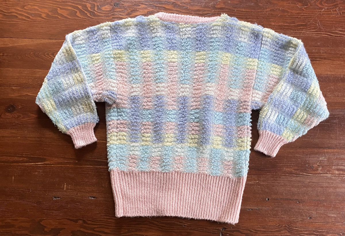 Retrofit Vintage 80’s Lindsay Scott Chunky Knit Cardigan Sweater Size M / US 6-8 / IT 42-44 - 9 Thumbnail