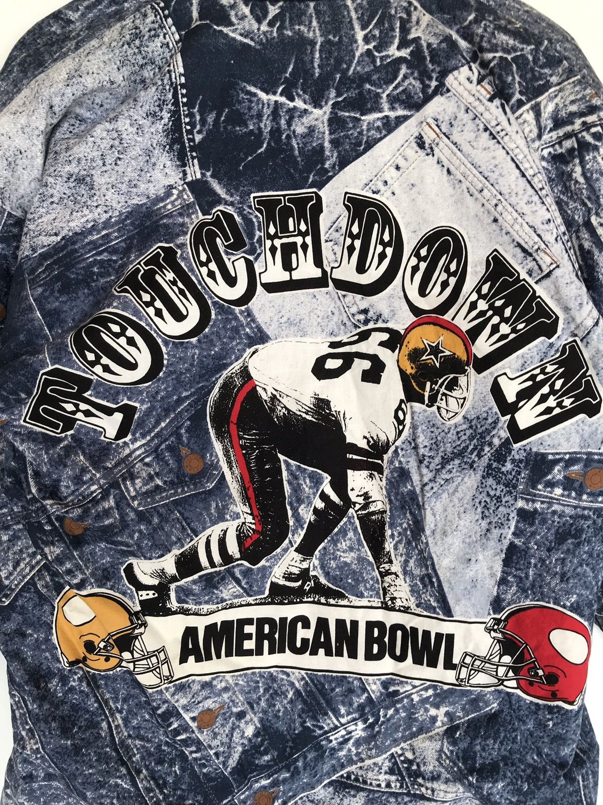 Japanese Brand Vintage Acid Wash Kimono Quilted FullPrint NHL Size US L / EU 52-54 / 3 - 3 Thumbnail