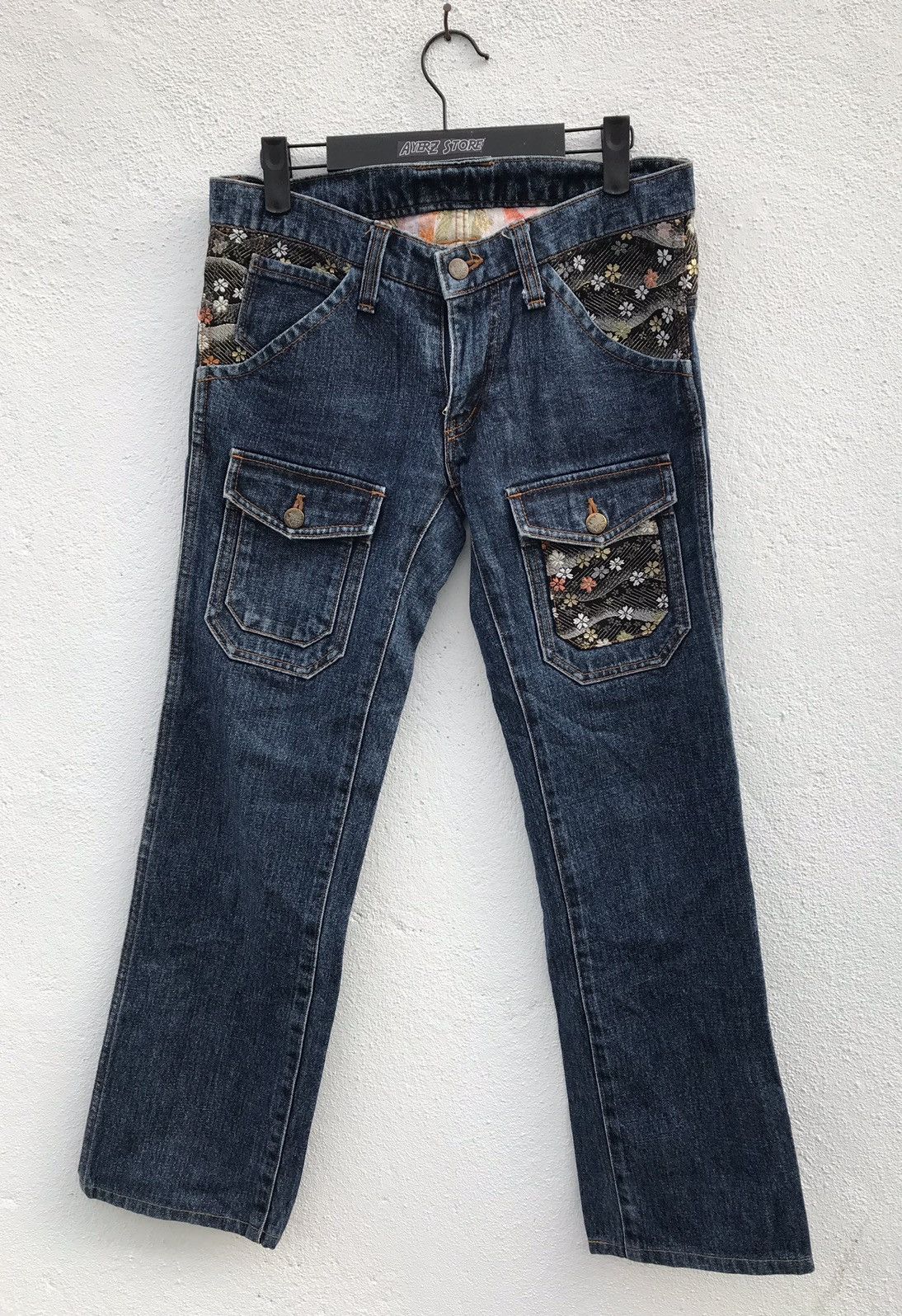 If Six Was Nine Made In Japan Chaka M Bush Pants Jeans Size US 31 - 1 Thumbnail