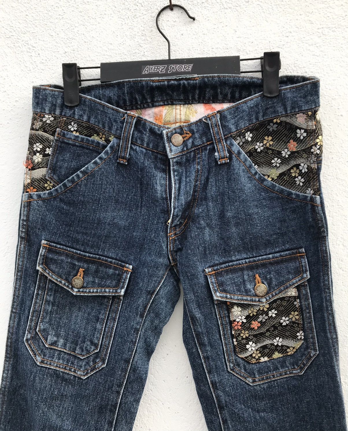 If Six Was Nine Made In Japan Chaka M Bush Pants Jeans Size US 31 - 2 Thumbnail