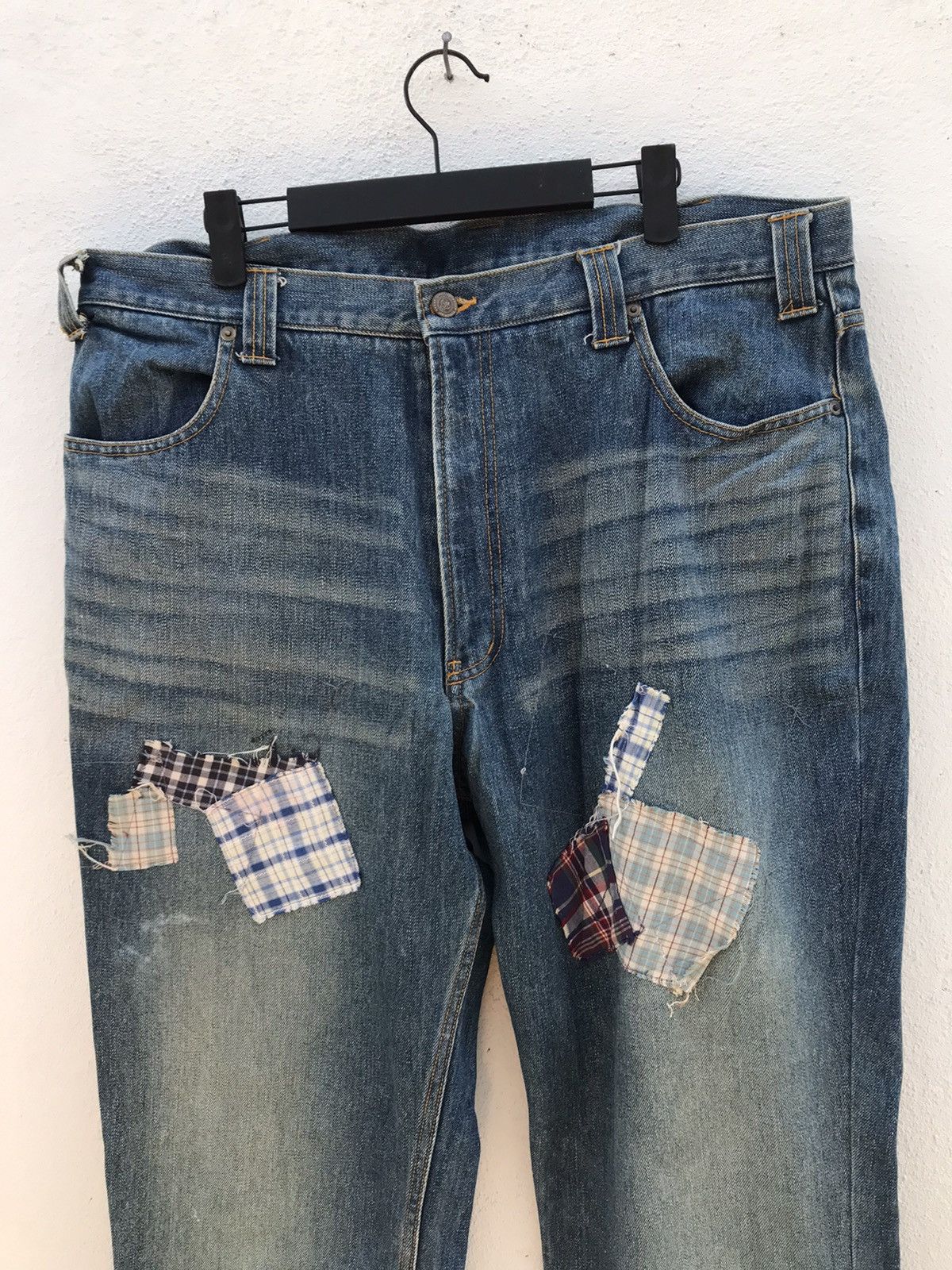 If Six Was Nine × Japanese Brand Made In Japan Sly And Robby Patchwork Jeans Size US 38 / EU 54 - 2 Thumbnail