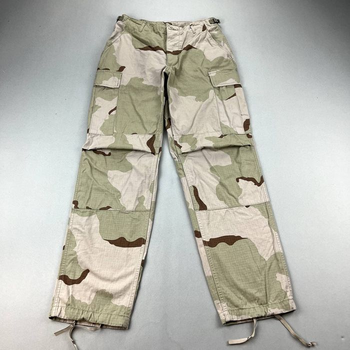 Vintage Desert Camo Cargo Pants Men Small Tan Straight Army Fatigues ...