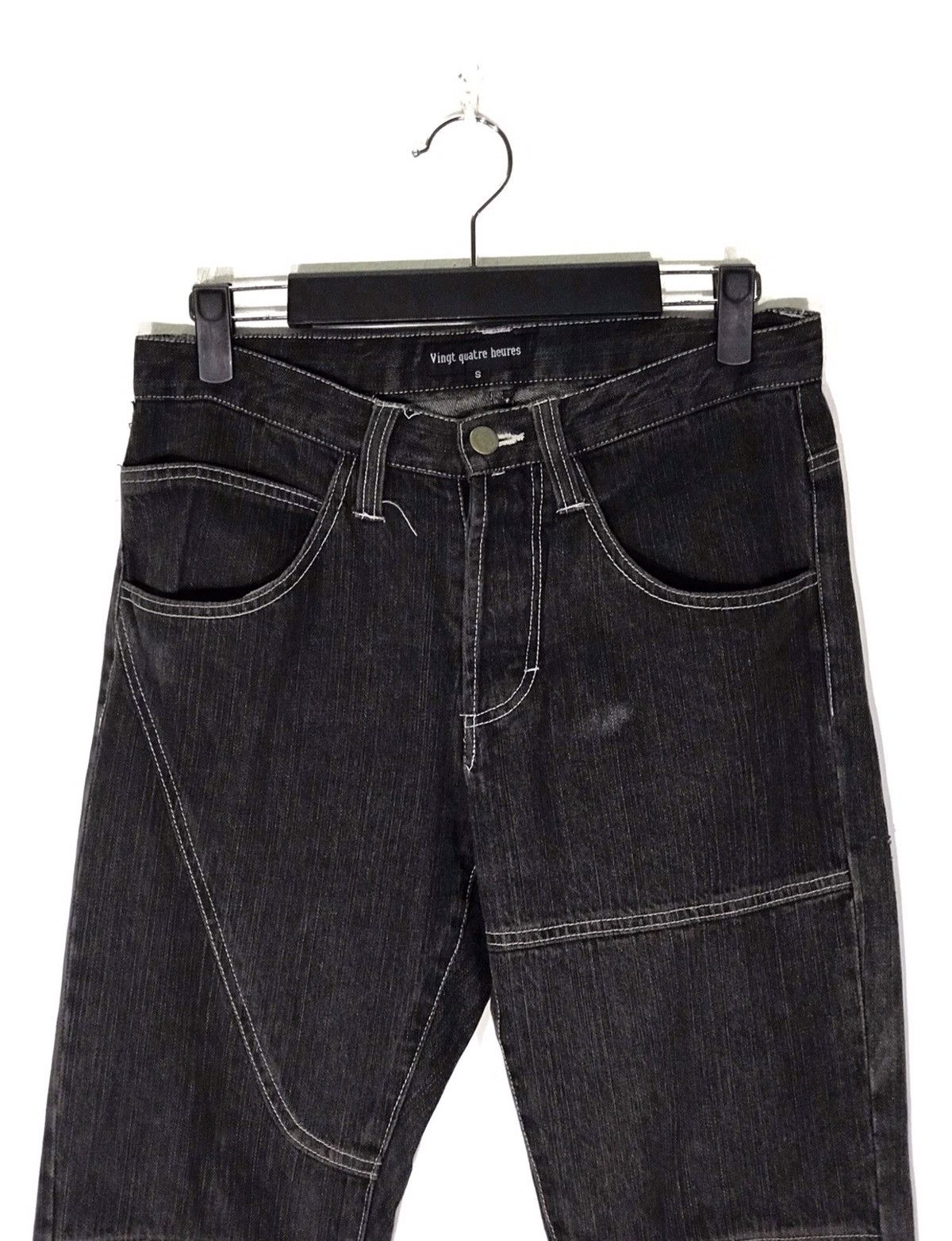 Designer Vingt Quatre Heures Riding Denim Jeans Size US 28 / EU 44 - 2 Thumbnail