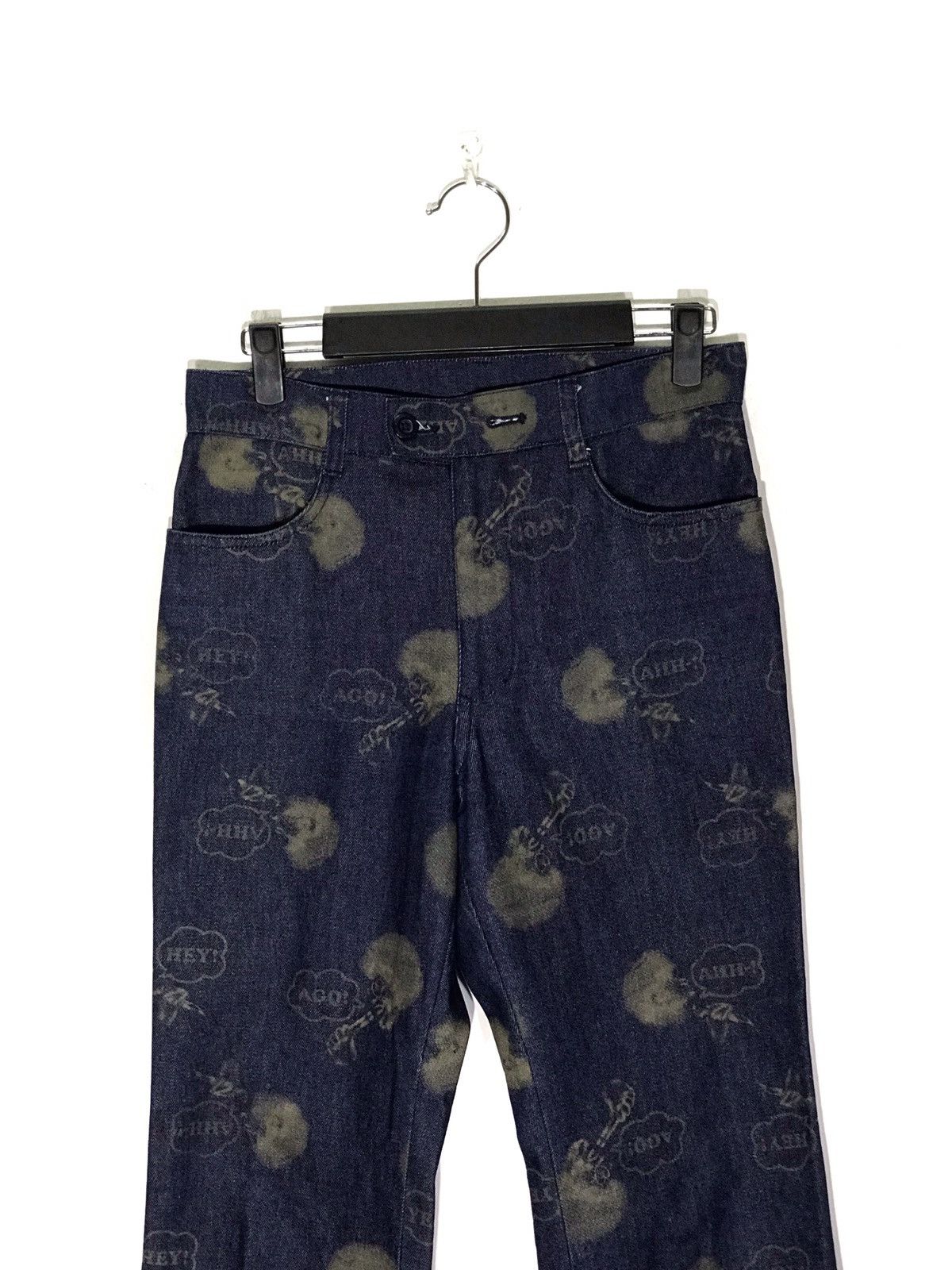 image of Designer Algonquins Full Print Jeans in Navy, Men's (Size 28)