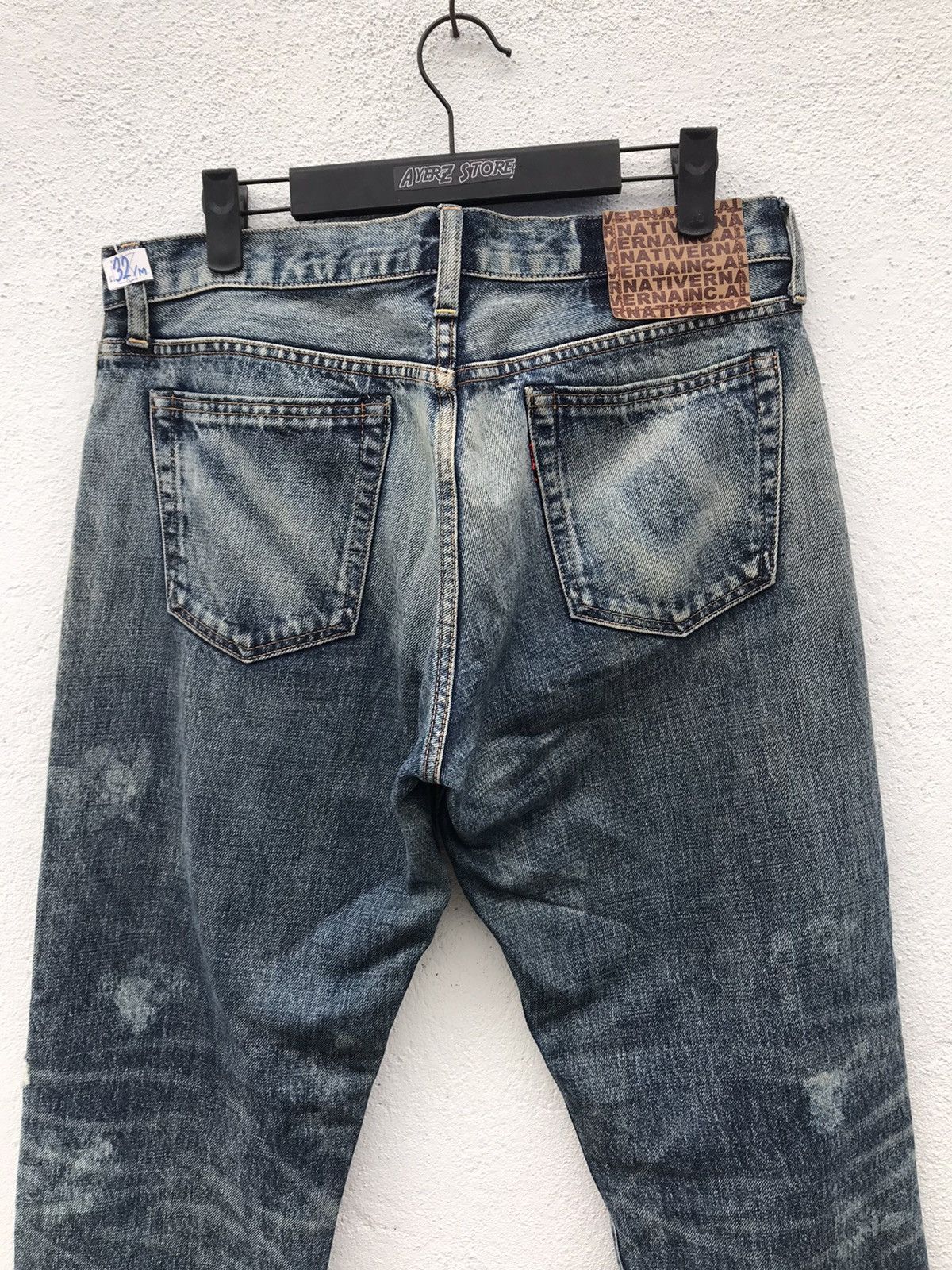 If Six Was Nine × Japanese Brand Japan Brand Native RNA Rips Faded Denim Jeans Size US 32 / EU 48 - 9 Thumbnail