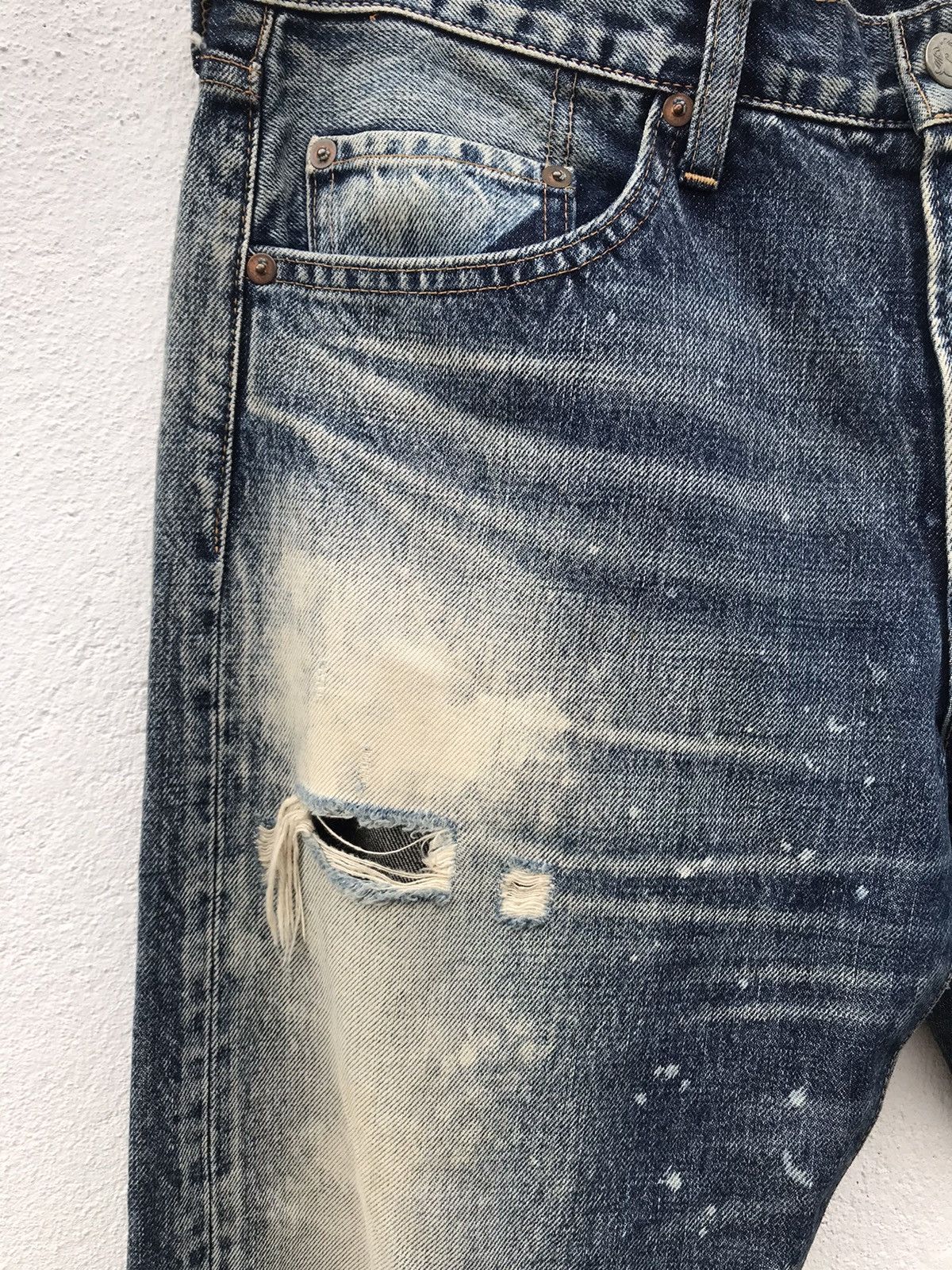 If Six Was Nine × Japanese Brand Japan Brand Native RNA Rips Faded Denim Jeans Size US 32 / EU 48 - 3 Thumbnail