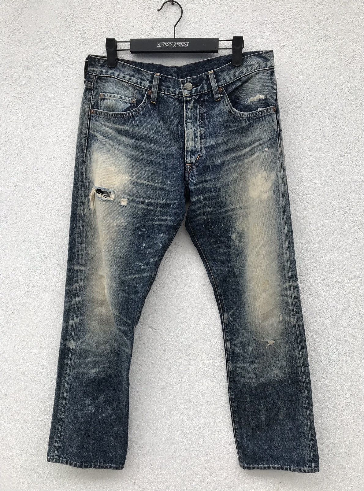 If Six Was Nine × Japanese Brand Japan Brand Native RNA Rips Faded Denim Jeans Size US 32 / EU 48 - 1 Thumbnail