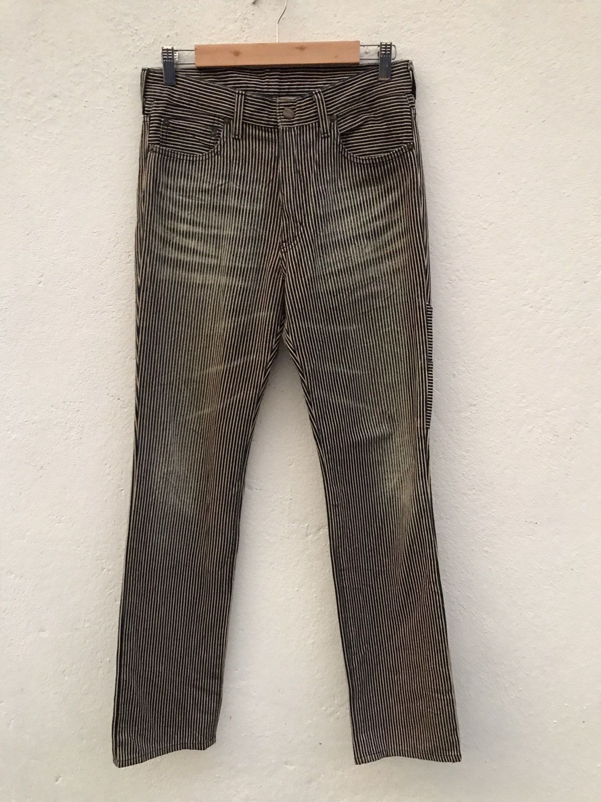 ABAHOUSE Abahouse Hickory Stripe Work Jeans Size US 29 - 1 Thumbnail