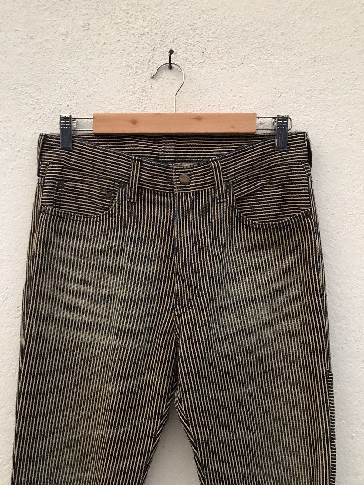 ABAHOUSE Abahouse Hickory Stripe Work Jeans Size US 29 - 2 Thumbnail