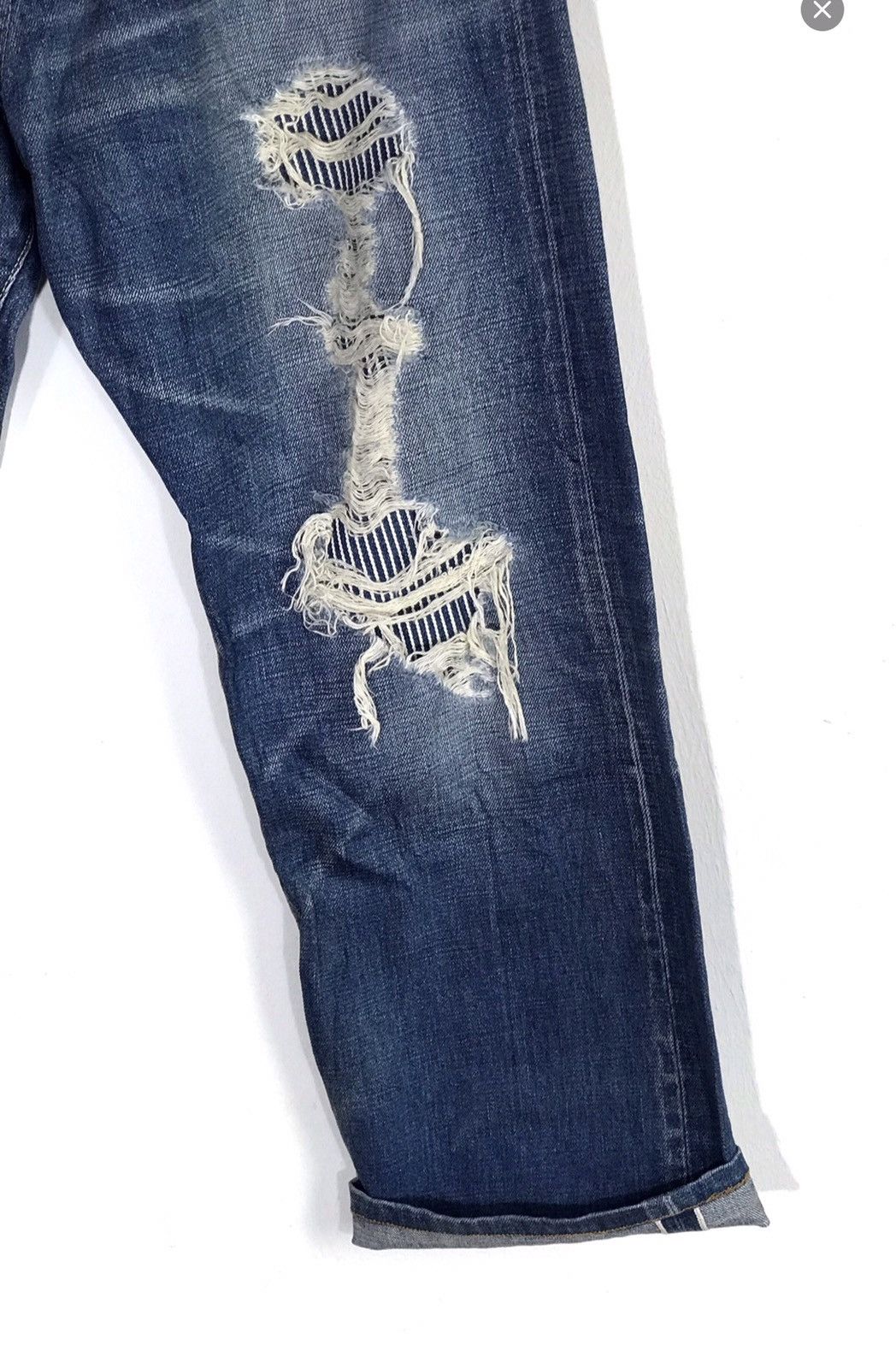 If Six Was Nine × Japanese Brand Japanese Brand Tendor Distressed Rips Denim Jeans Size US 36 / EU 52 - 5 Thumbnail