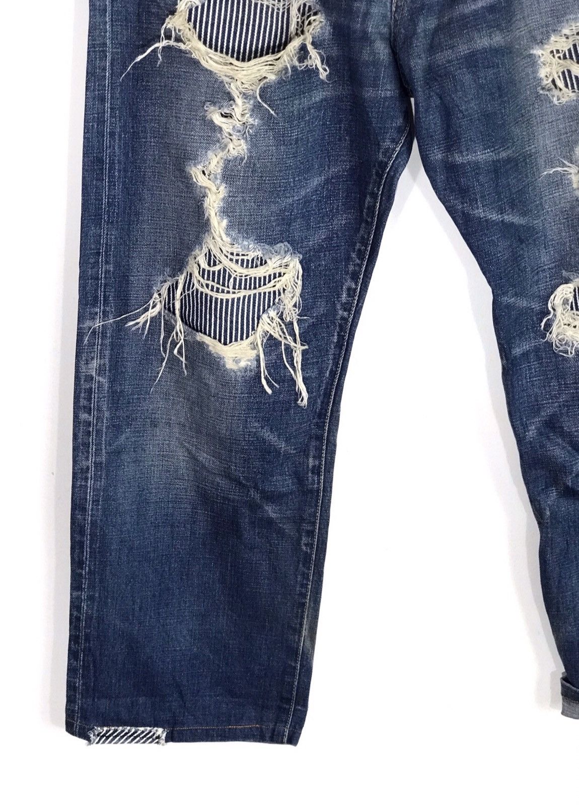 If Six Was Nine × Japanese Brand Japanese Brand Tendor Distressed Rips Denim Jeans Size US 36 / EU 52 - 4 Thumbnail