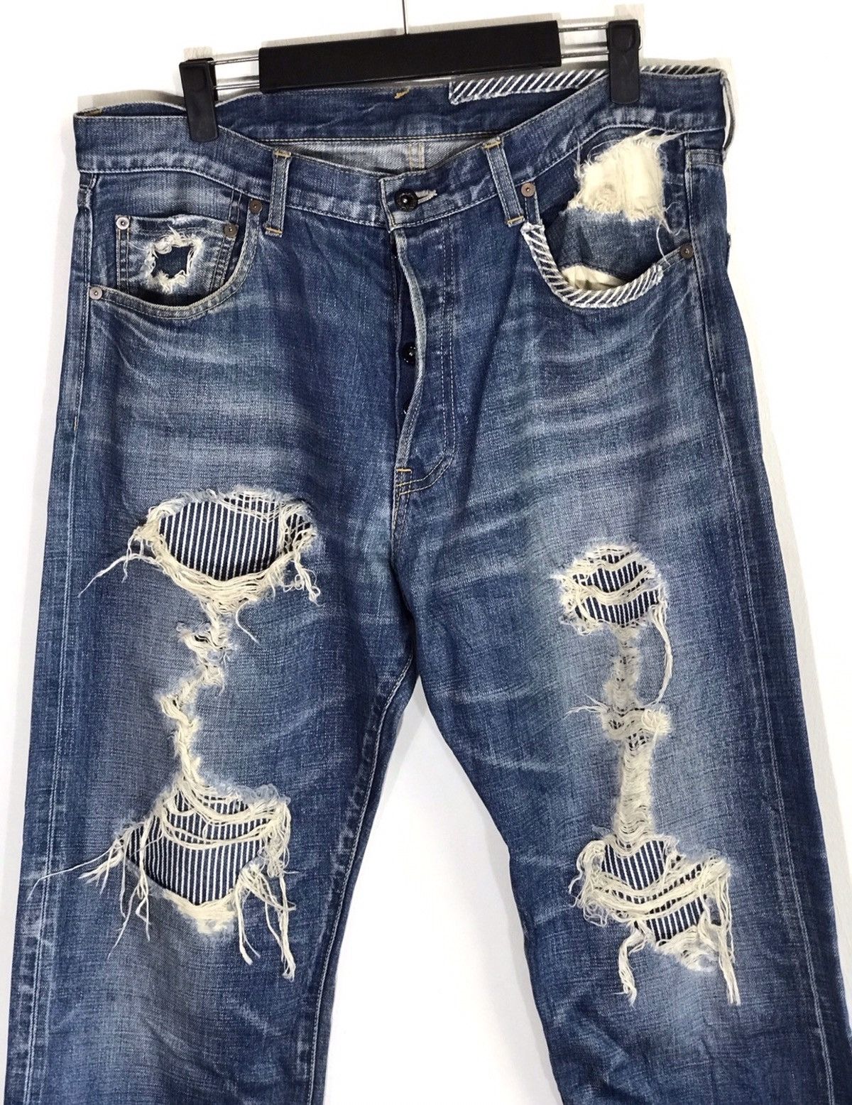 If Six Was Nine × Japanese Brand Japanese Brand Tendor Distressed Rips Denim Jeans Size US 36 / EU 52 - 1 Thumbnail