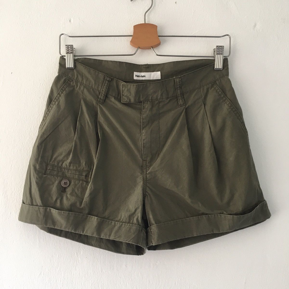 image of Issey Miyake Elepant Embroided Short in Dark Green, Men's (Size 28)