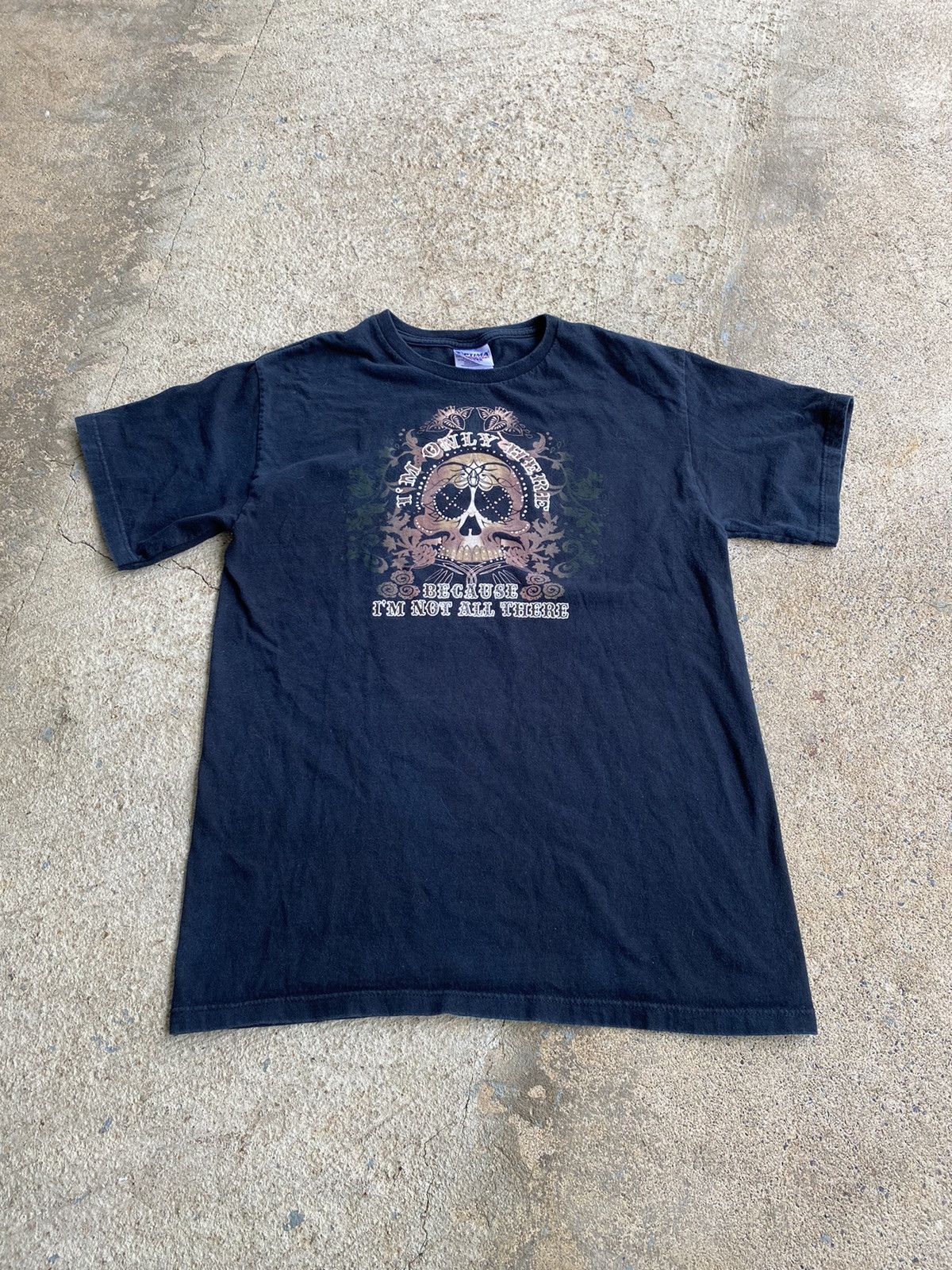 Japanese Brand × Vintage Vintage Y2K Skull Saying Novelty Funny Goth Shirt Size US M / EU 48-50 / 2 - 1 Thumbnail