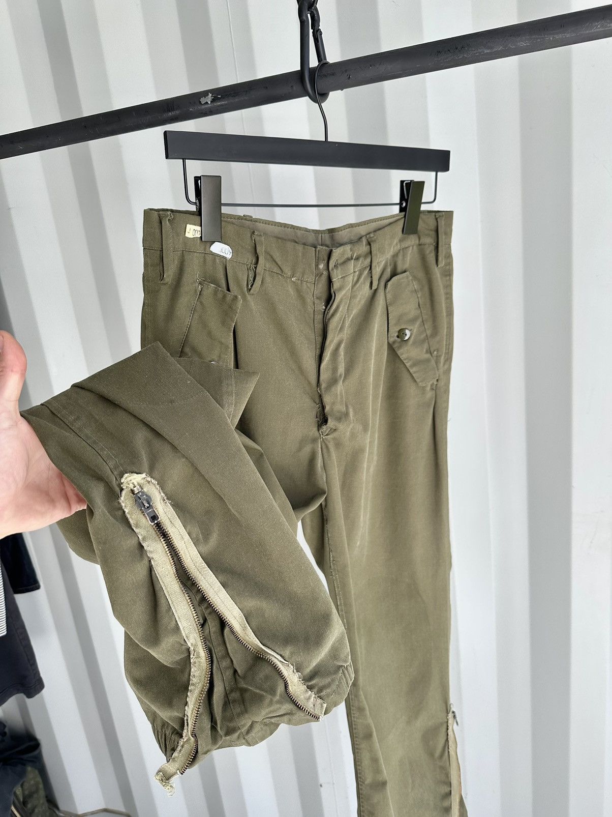 image of French Military Flight Pants in Green, Men's (Size 31)