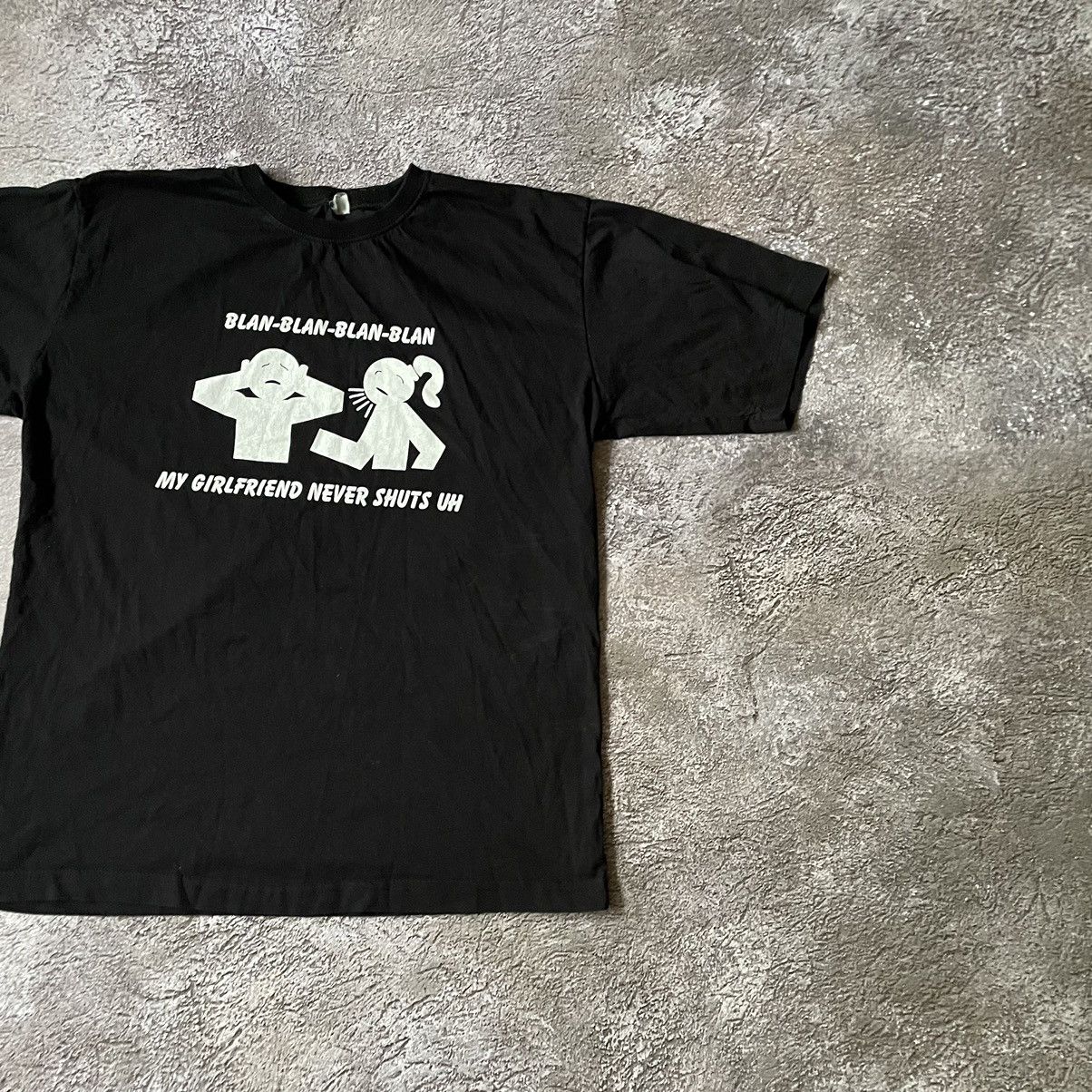 Vintage Vintage Y2K Graphic Tee Slogan Print Streetwear Skate Boxy L Size US L / EU 52-54 / 3 - 3 Thumbnail