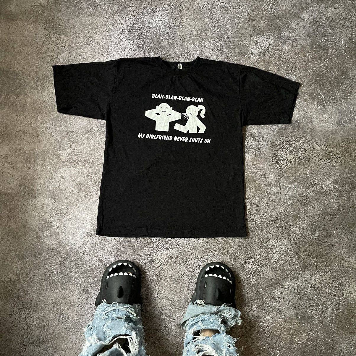 Vintage Vintage Y2K Graphic Tee Slogan Print Streetwear Skate Boxy L Size US L / EU 52-54 / 3 - 1 Thumbnail
