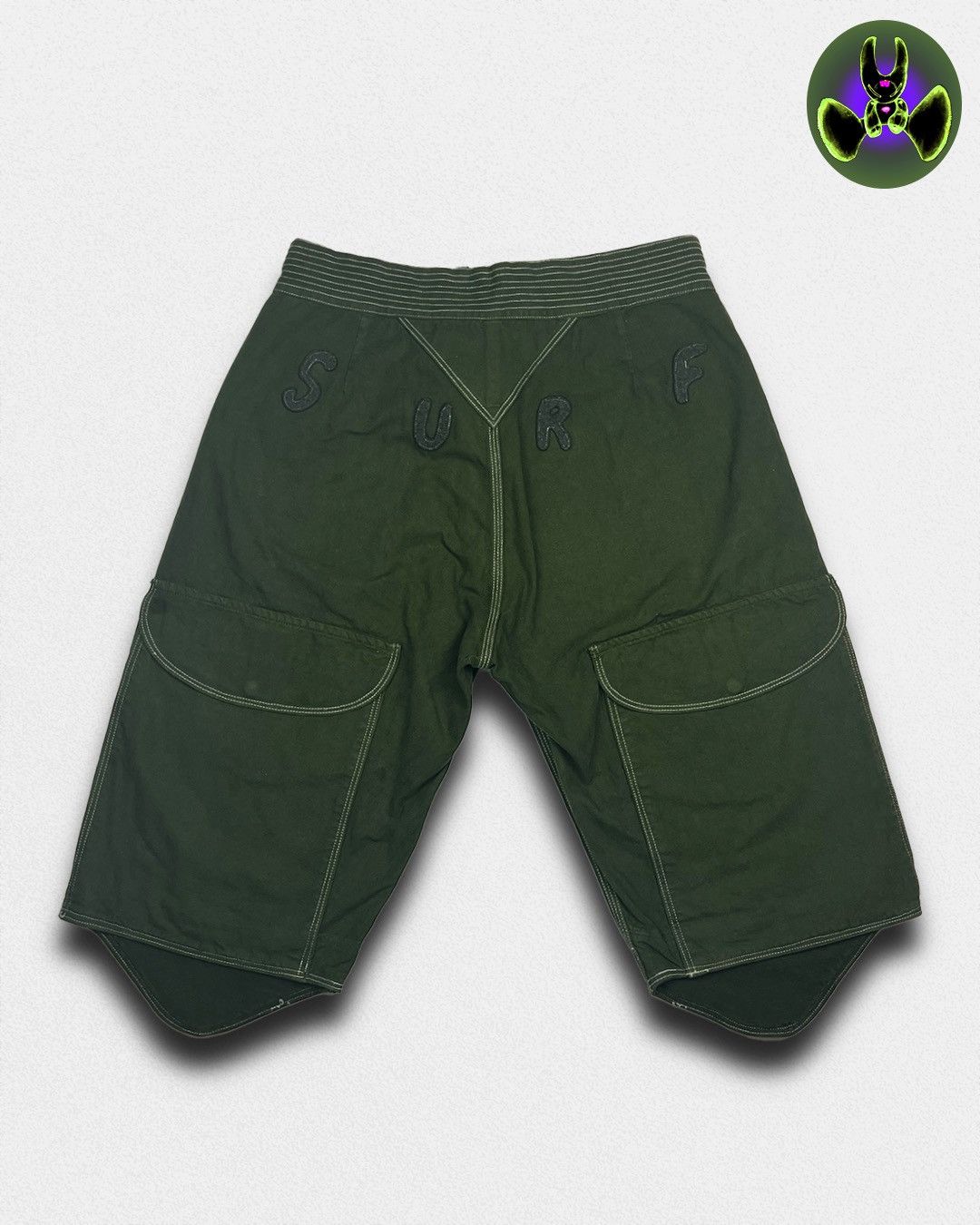 Kapital Green Long Board Shorts Size US 32 / EU 48 - 2 Thumbnail