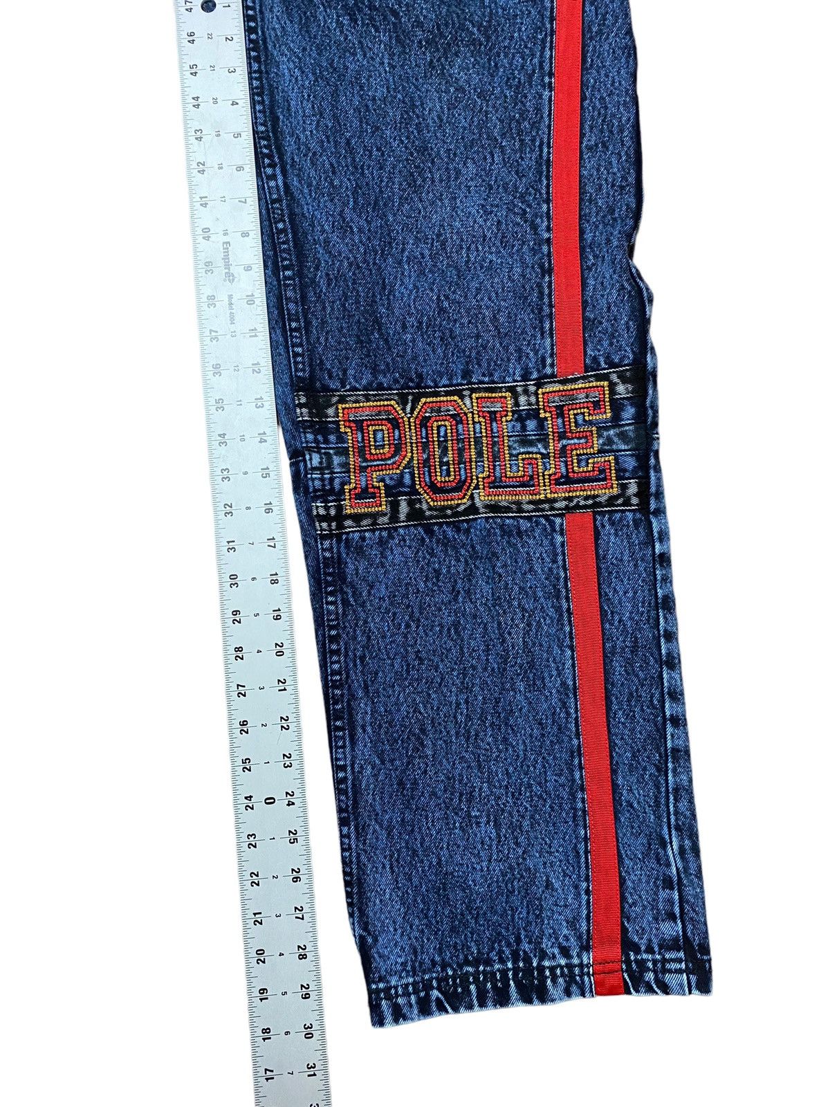 JNCO Vintage 90s Ice Pole Spell Out Baggy Wide Leg Rave Jeans Size US 30 / EU 46 - 9 Thumbnail