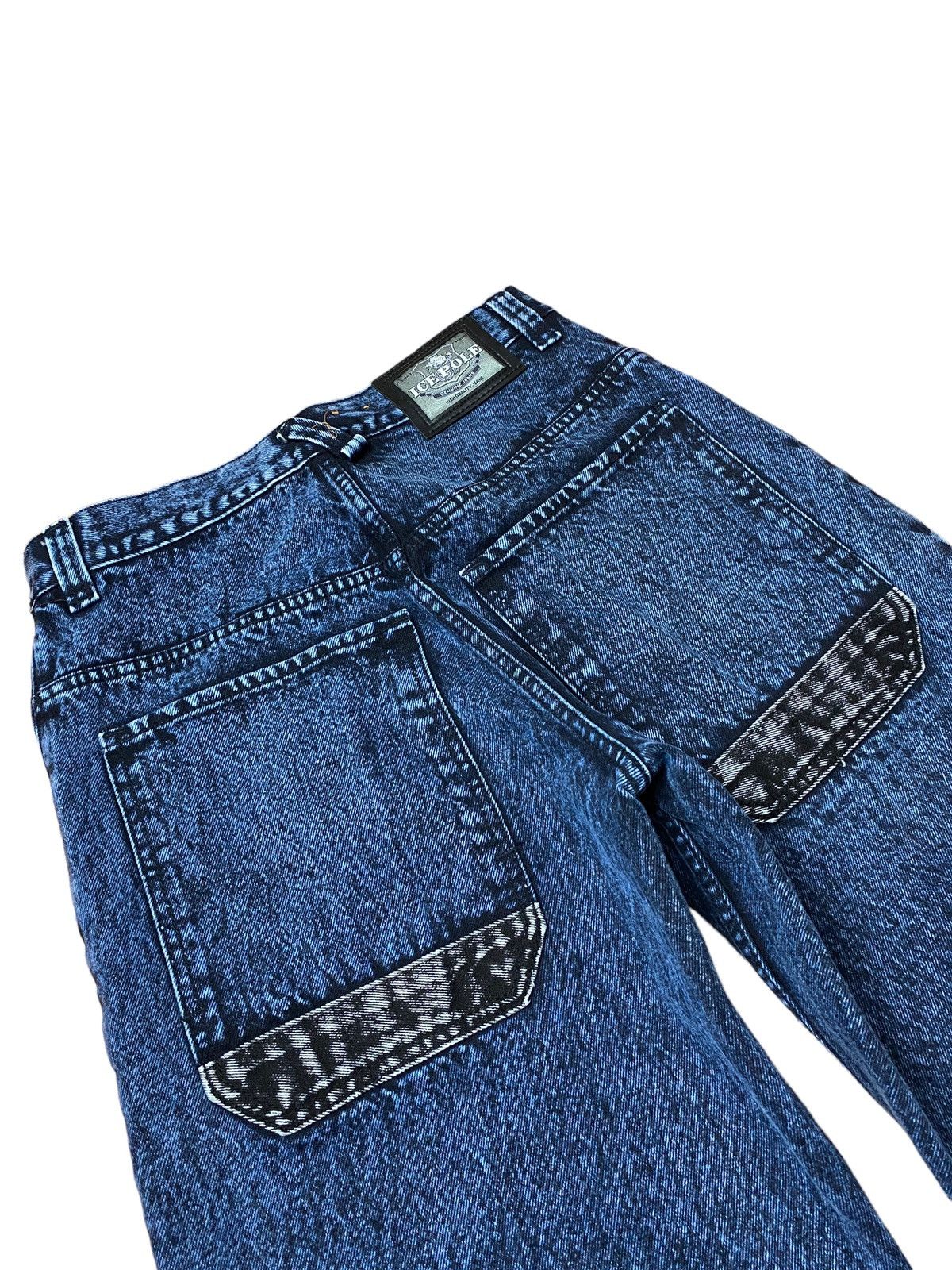 JNCO Vintage 90s Ice Pole Spell Out Baggy Wide Leg Rave Jeans Size US 30 / EU 46 - 4 Thumbnail
