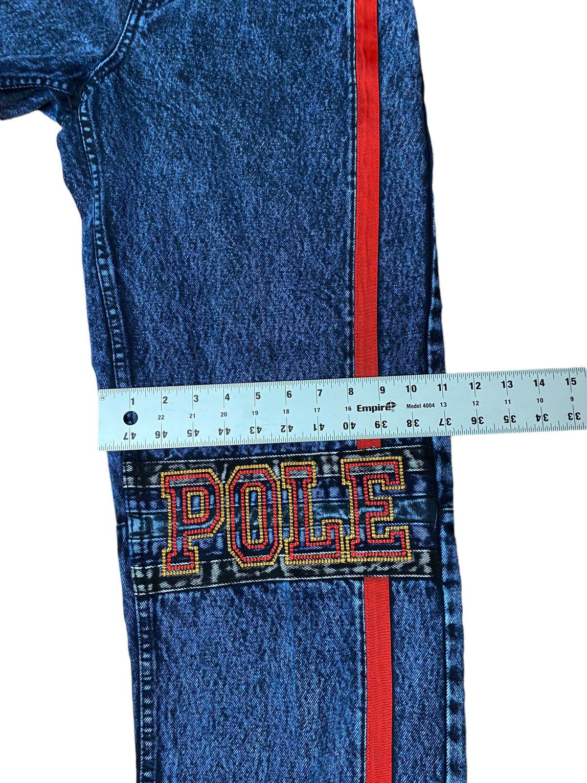 JNCO Vintage 90s Ice Pole Spell Out Baggy Wide Leg Rave Jeans Size US 30 / EU 46 - 12 Thumbnail