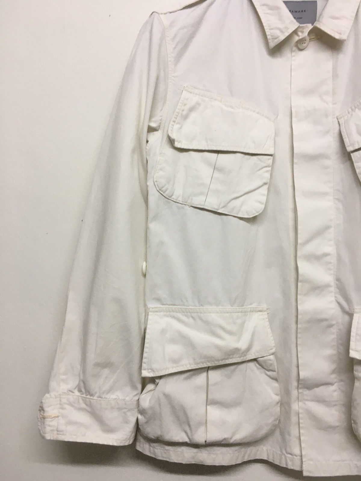 Designer markaware white cotton jacket- sample item Size US M / EU 48-50 / 2 - 5 Thumbnail
