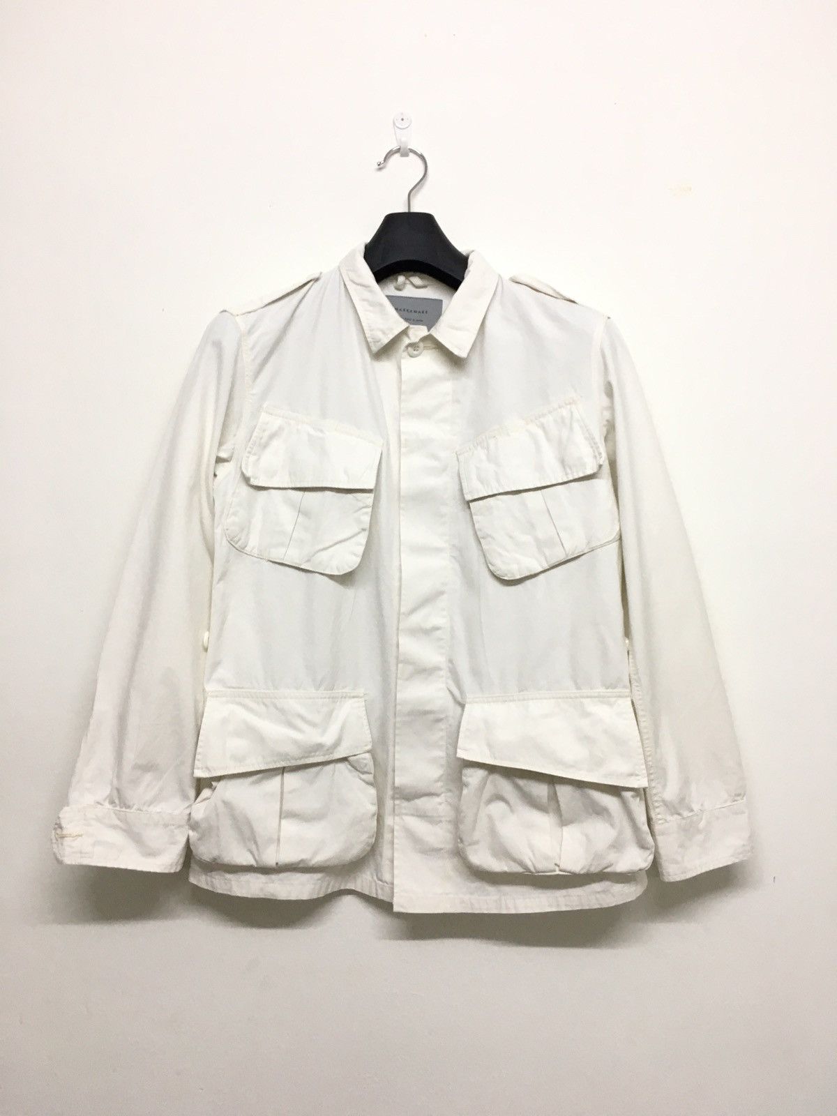 Designer markaware white cotton jacket- sample item Size US M / EU 48-50 / 2 - 1 Thumbnail