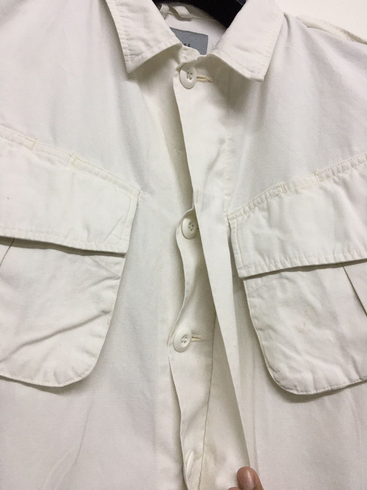 Designer markaware white cotton jacket- sample item Size US M / EU 48-50 / 2 - 6 Thumbnail