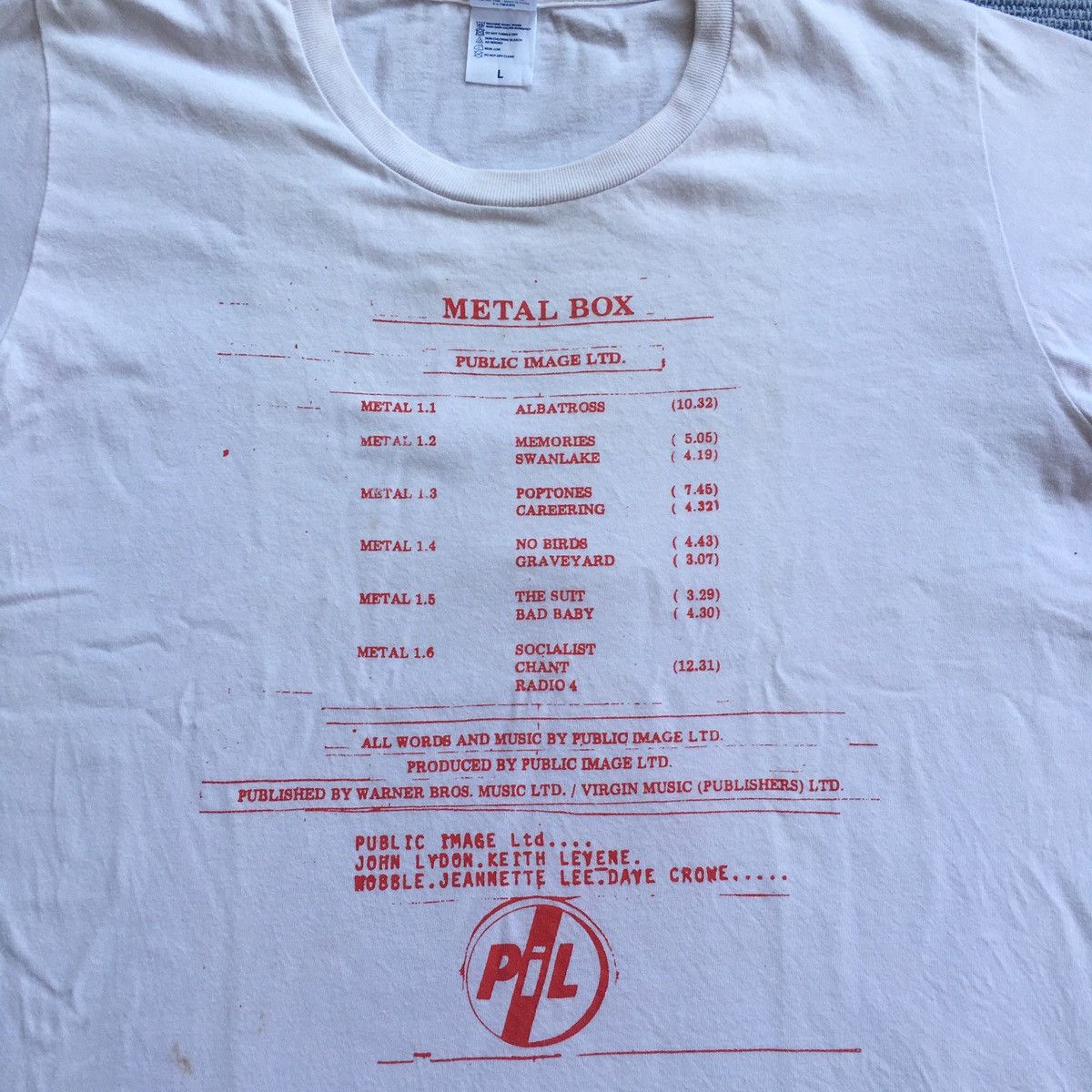Band Tees public image promo tee Size US L / EU 52-54 / 3 - 2 Thumbnail