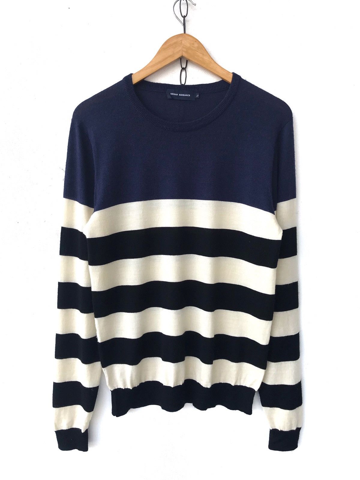 Japanese Brand × URBAN RESEARCH DOORS Branded Japan Dual Tones Sailor Striped LS Knitwear Size US L / EU 52-54 / 3 - 1 Thumbnail