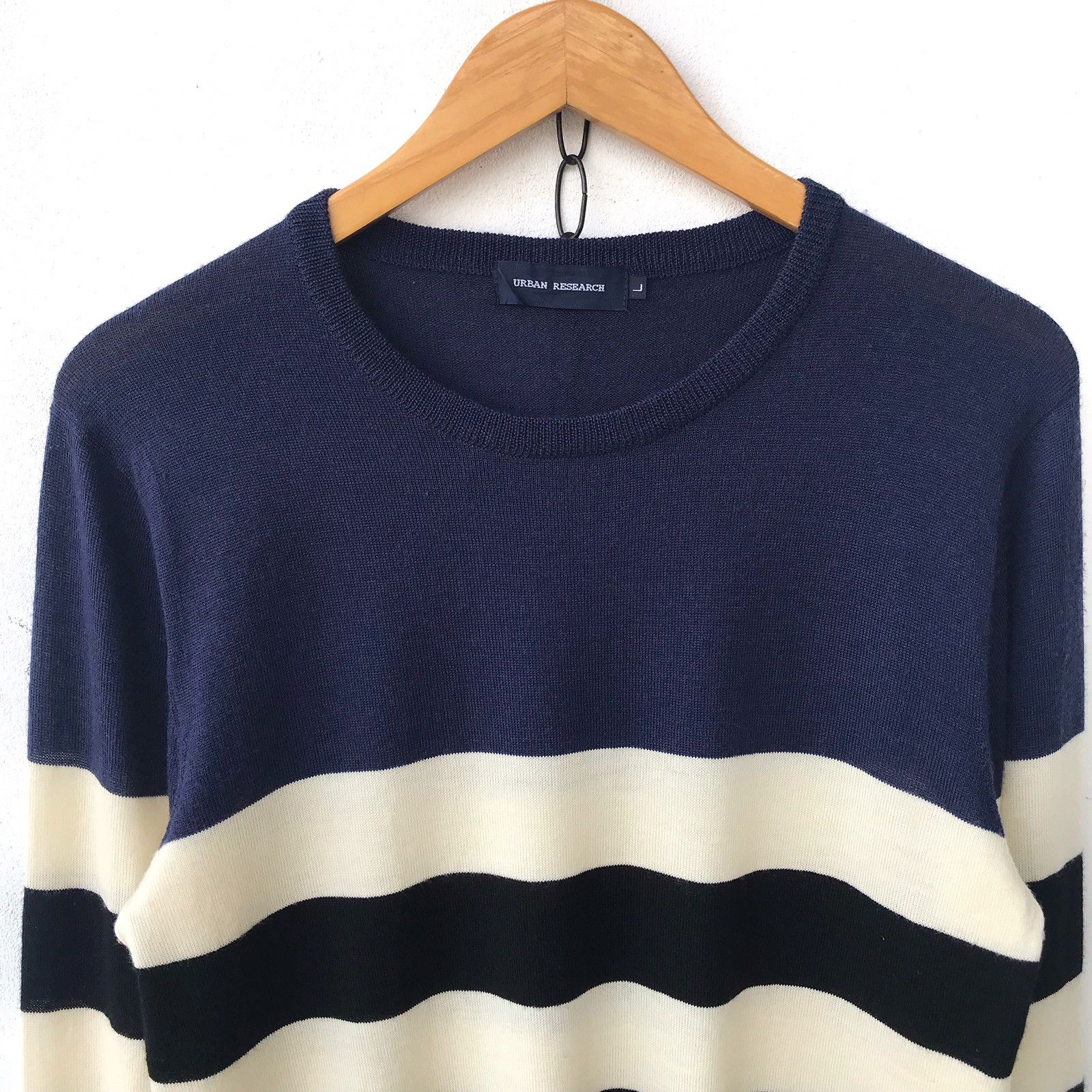 Japanese Brand × URBAN RESEARCH DOORS Branded Japan Dual Tones Sailor Striped LS Knitwear Size US L / EU 52-54 / 3 - 2 Thumbnail