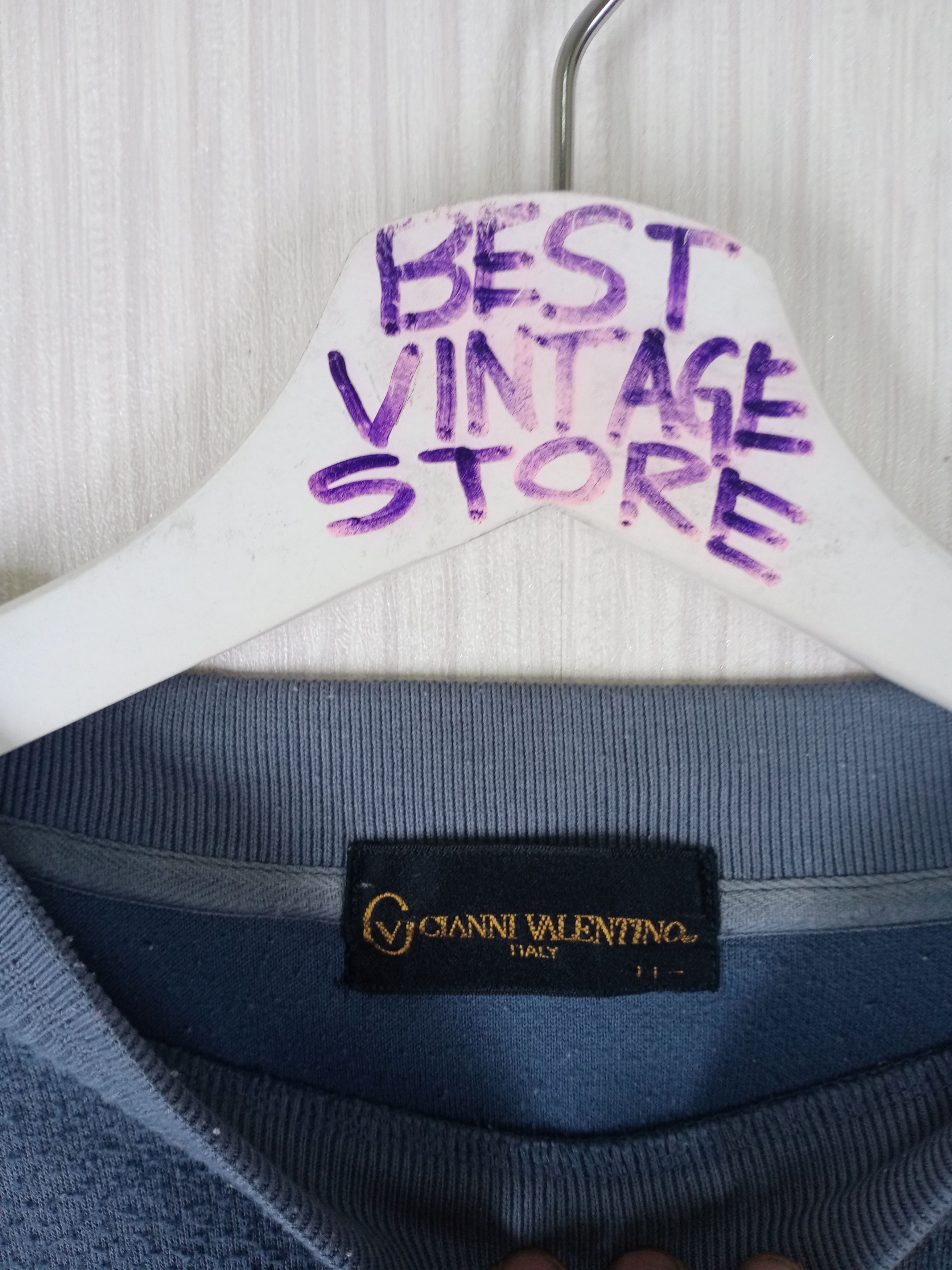 Gianni Valentino Vintage 90s Gianni Valentino Sweatshirt Big Logo Embroidery Size US XL / EU 56 / 4 - 2 Thumbnail