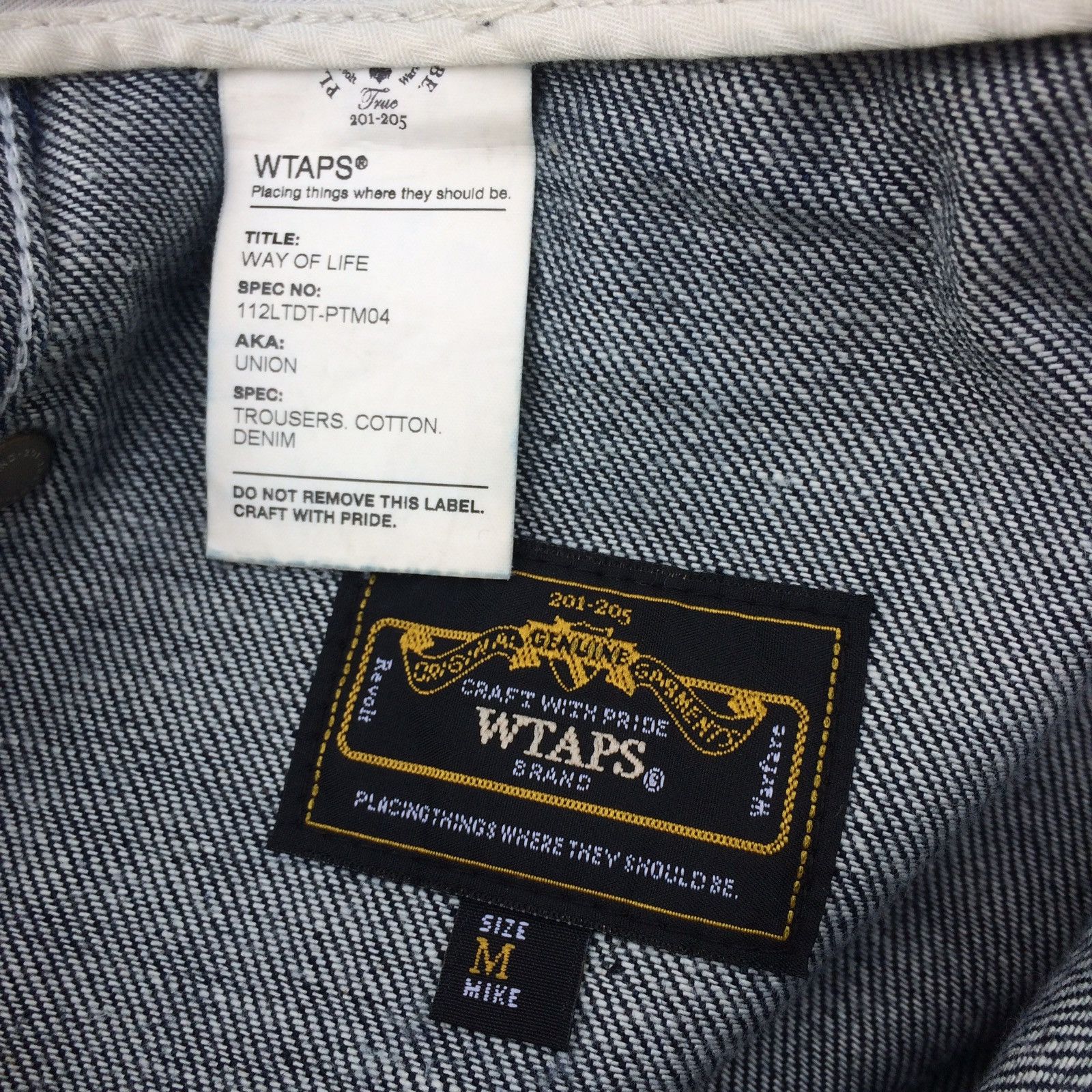 Wtaps AW2011 Indigo Denim "Way of Life" Union Jeans Size US 31 - 13 Thumbnail