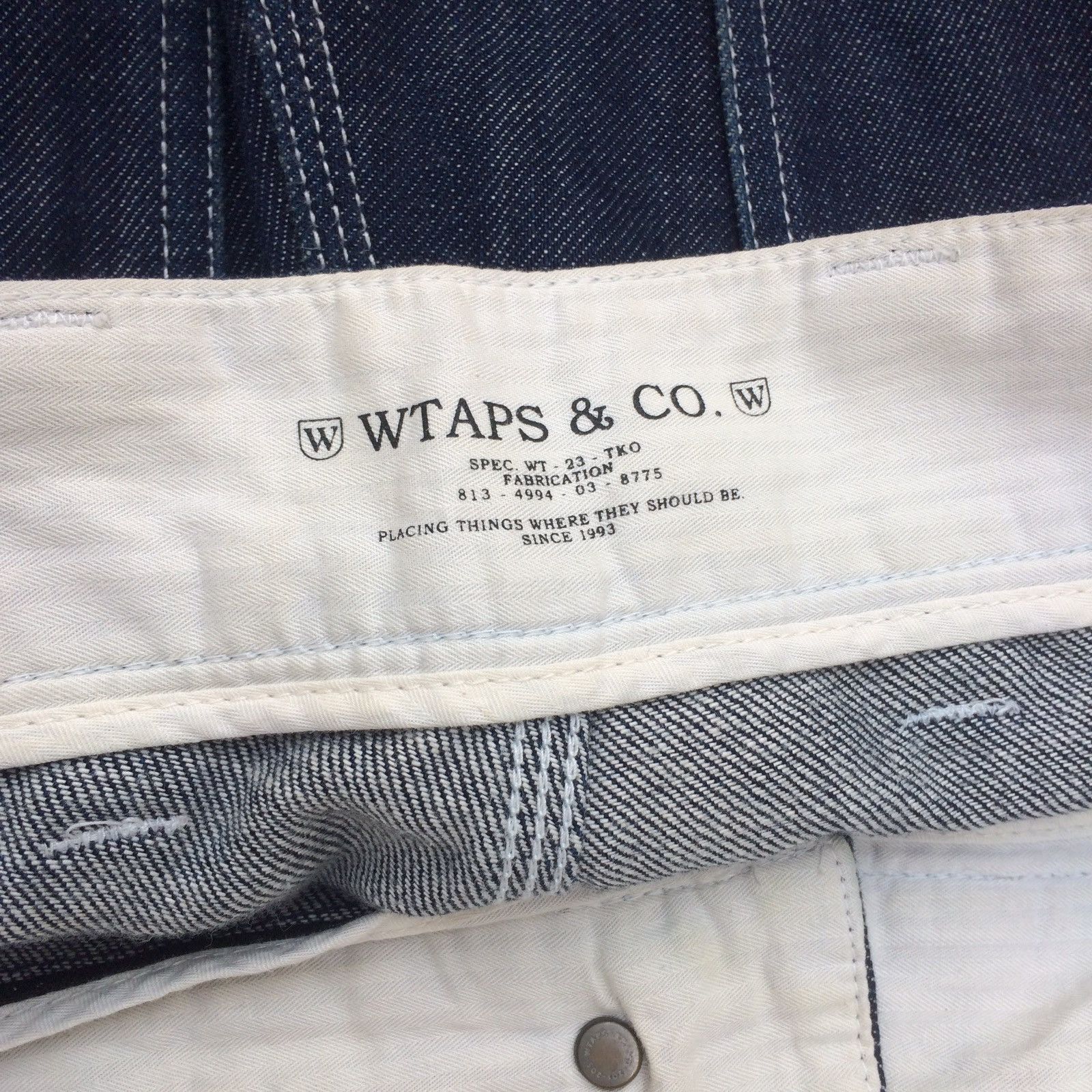 Wtaps AW2011 Indigo Denim "Way of Life" Union Jeans Size US 31 - 12 Thumbnail