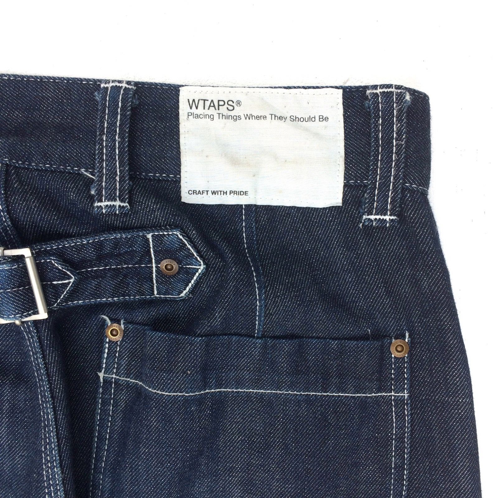 Wtaps AW2011 Indigo Denim "Way of Life" Union Jeans Size US 31 - 9 Thumbnail