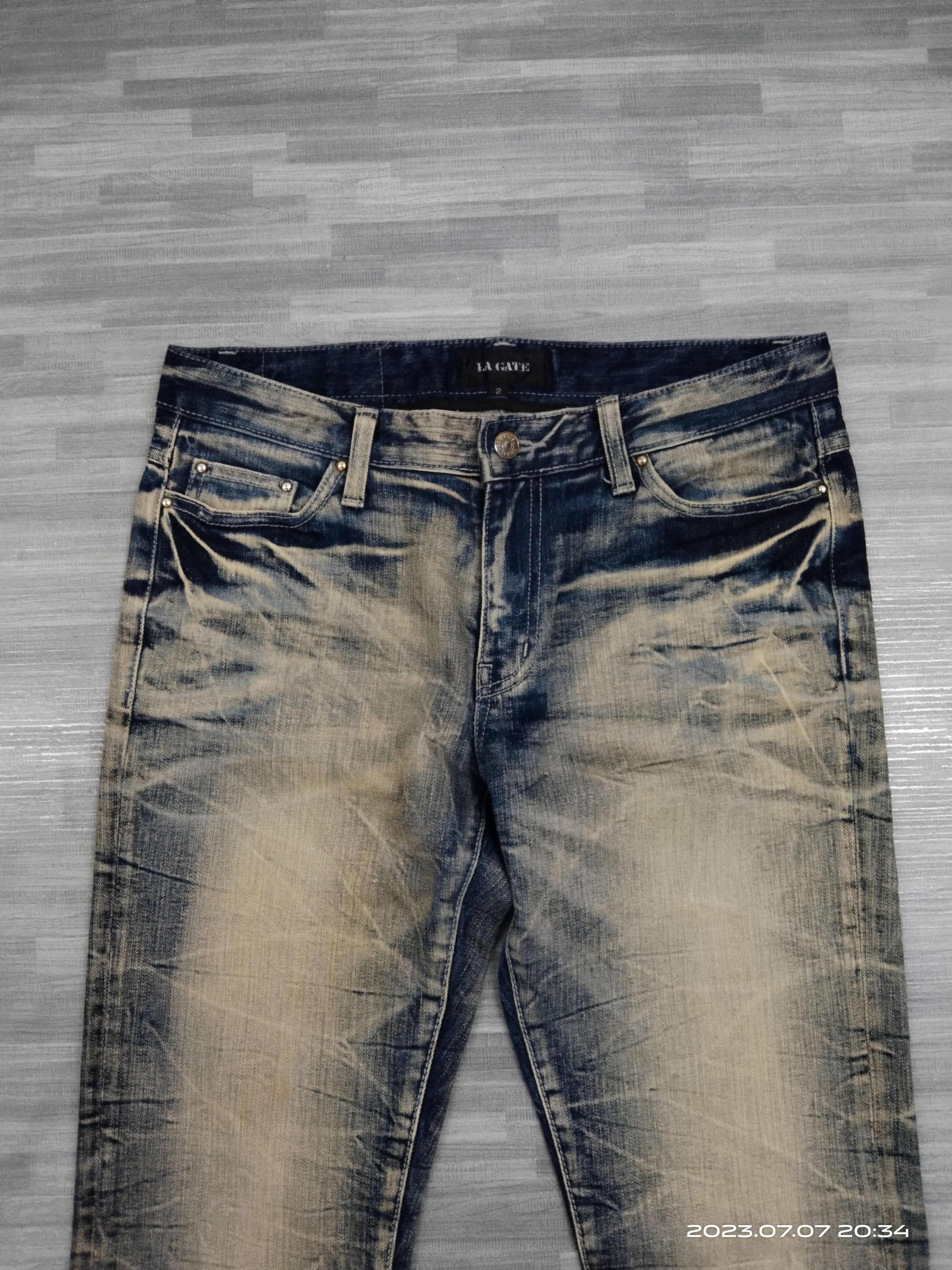 Japanese Brand FLARE SICK RUSTY LA GATE DENIM PANTS Size US 31 - 5 Thumbnail