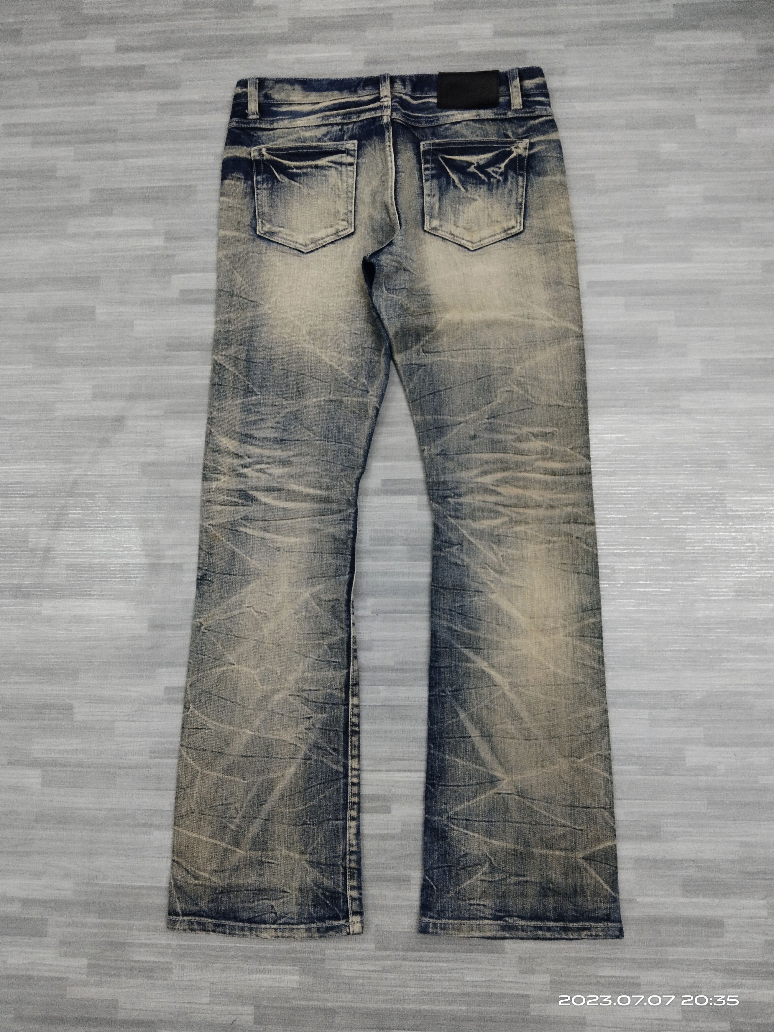 Japanese Brand FLARE SICK RUSTY LA GATE DENIM PANTS Size US 31 - 3 Thumbnail