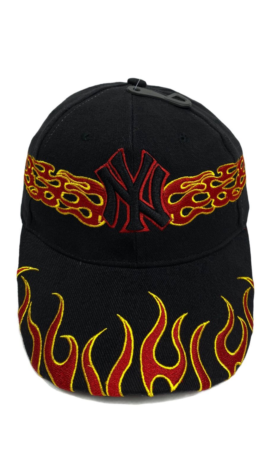 Vintage 🔥LASTDROP🔥 NEW York Yankees Style Flames Y2K Cap Hat Size ONE SIZE - 2 Thumbnail
