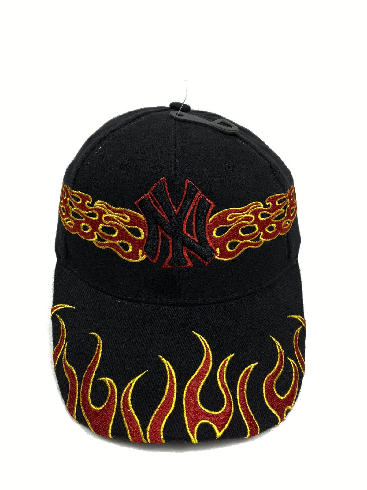 Vintage 🔥LASTDROP🔥 NEW York Yankees Style Flames Y2K Cap Hat Size ONE SIZE - 6 Thumbnail
