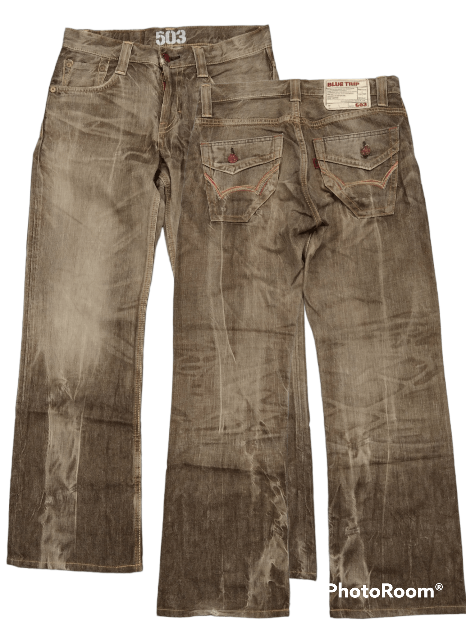 Vintage WASHED BROWN 503 BLUE TRIP🇯🇵 DENIM PANTS Size US 31 - 1 Preview