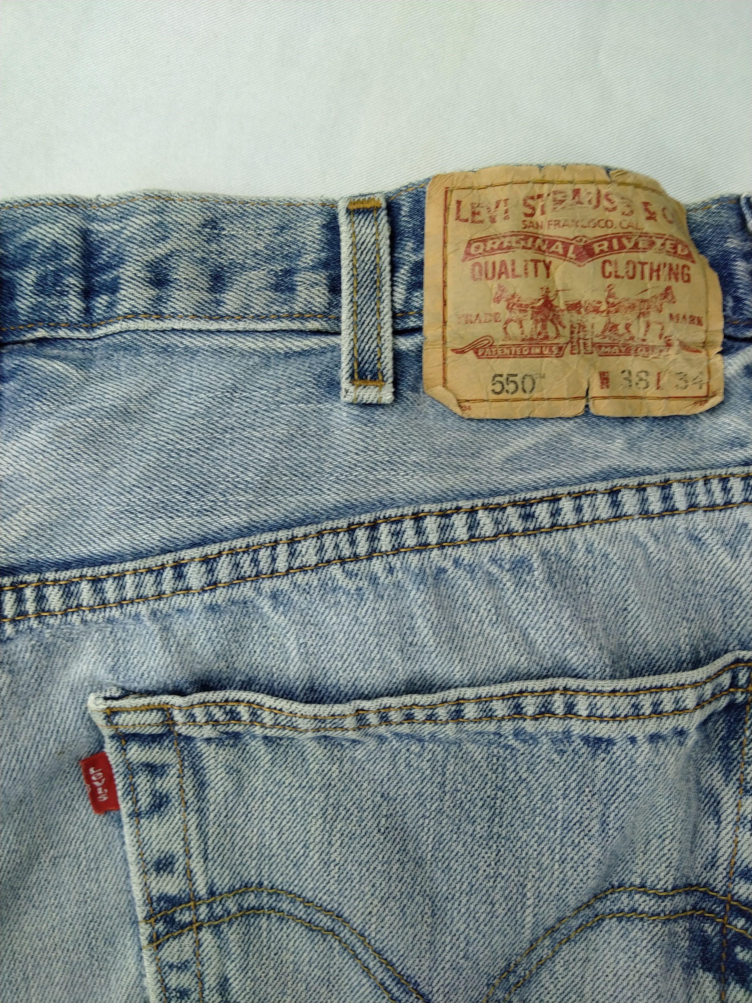 Levi's Light Wash Vintage Levi's 550 Relaxed Fit Denim -JN658 Size US 36 / EU 52 - 9 Thumbnail