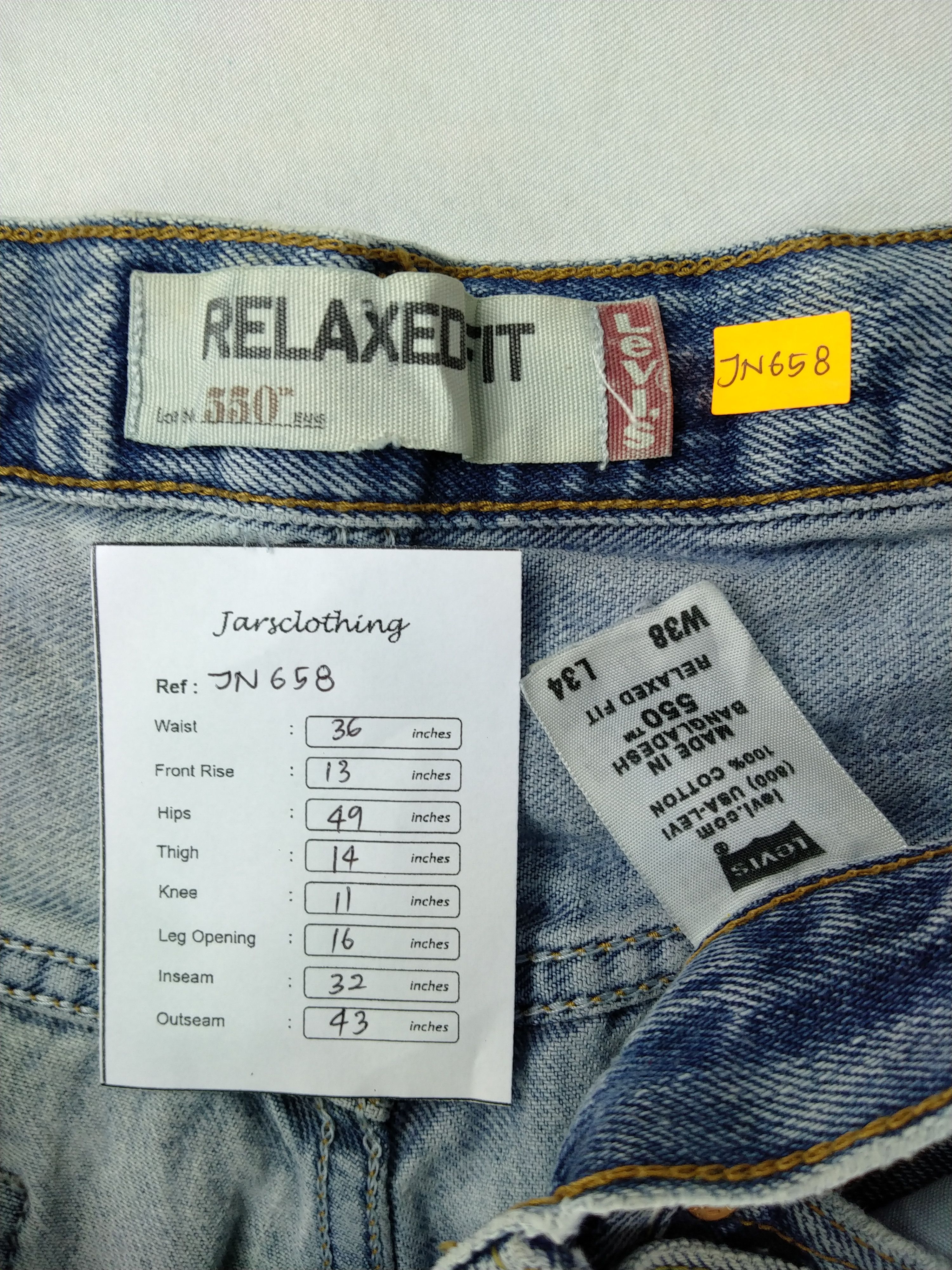 Levi's Light Wash Vintage Levi's 550 Relaxed Fit Denim -JN658 Size US 36 / EU 52 - 8 Thumbnail