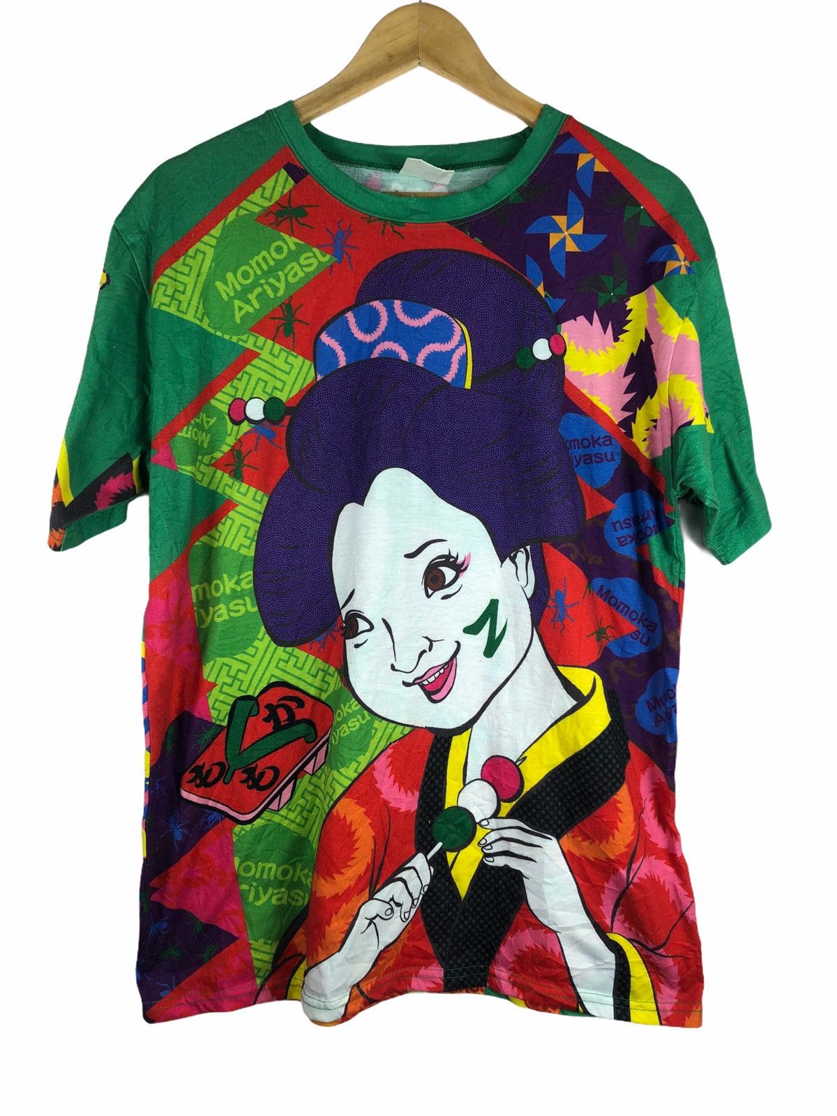 Vintage VINTAGE MOMOKO GEISHA ANIME JAPAN FULL PRINT T-SHIRTS Size US L / EU 52-54 / 3 - 2 Thumbnail