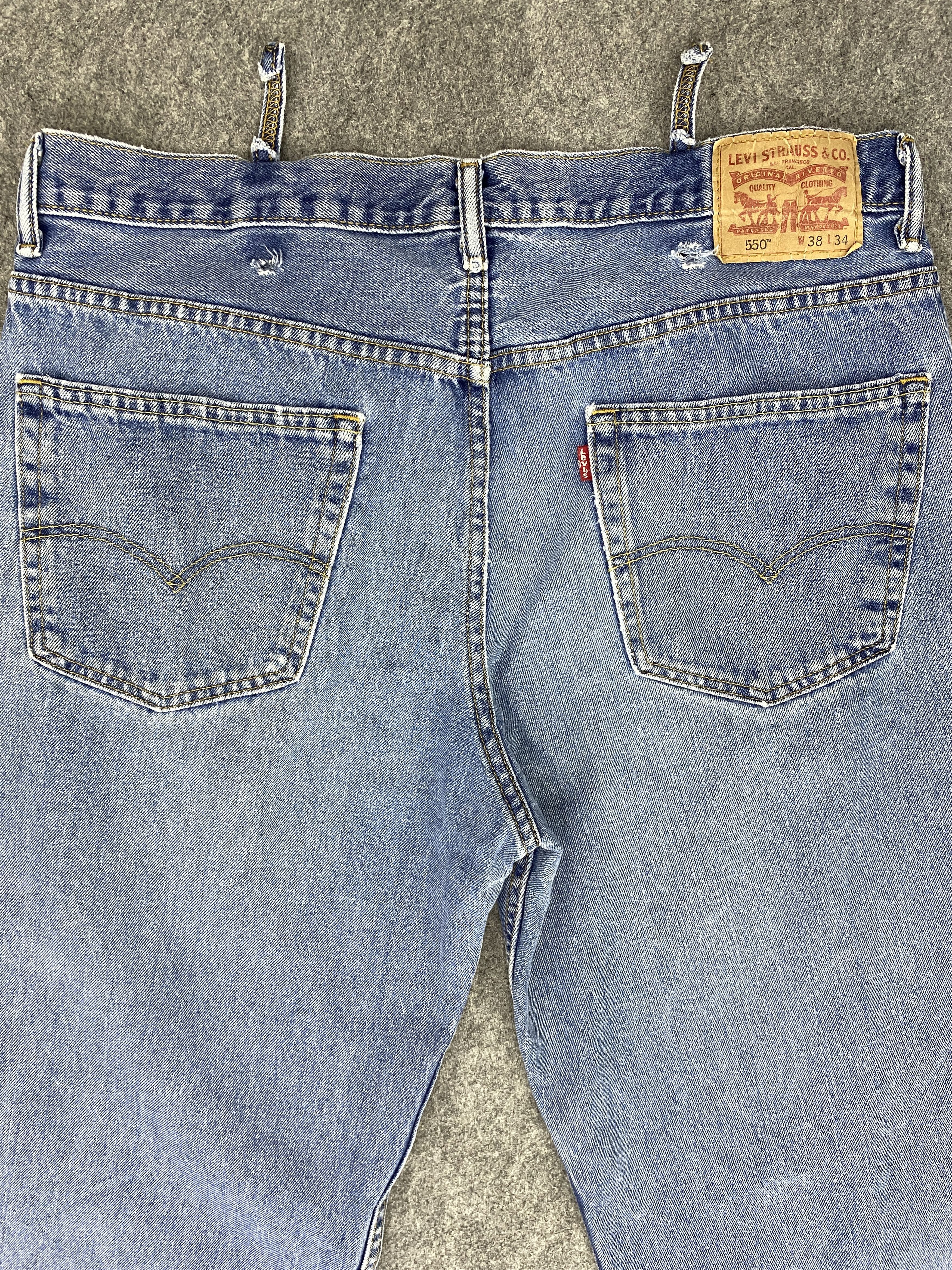 Levi's Blue Vintage Levi's 550 Jeans 37x32 Denim -SJ025 Size US 37 - 4 Thumbnail