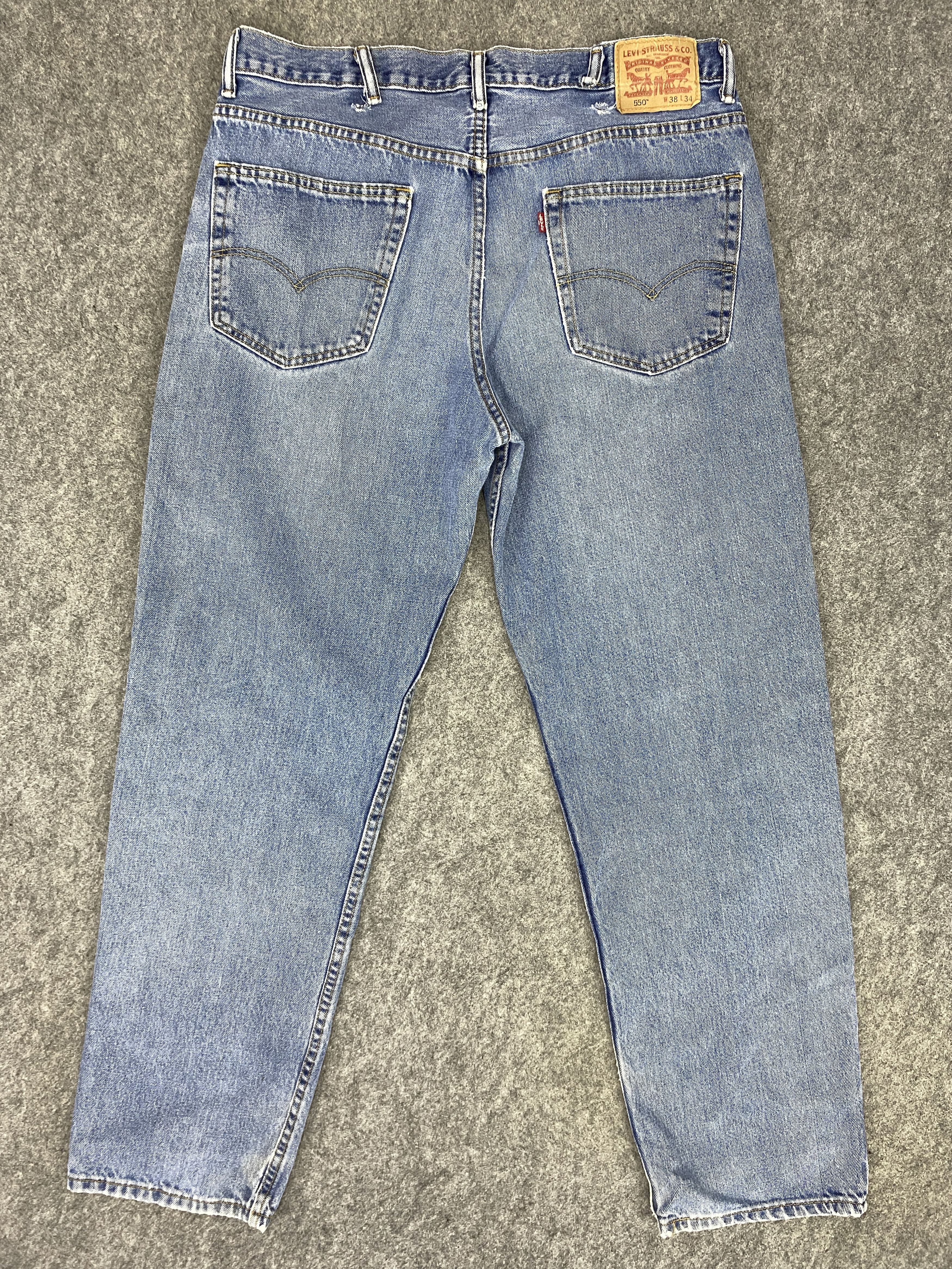 Levi's Blue Vintage Levi's 550 Jeans 37x32 Denim -SJ025 Size US 37 - 2 Thumbnail