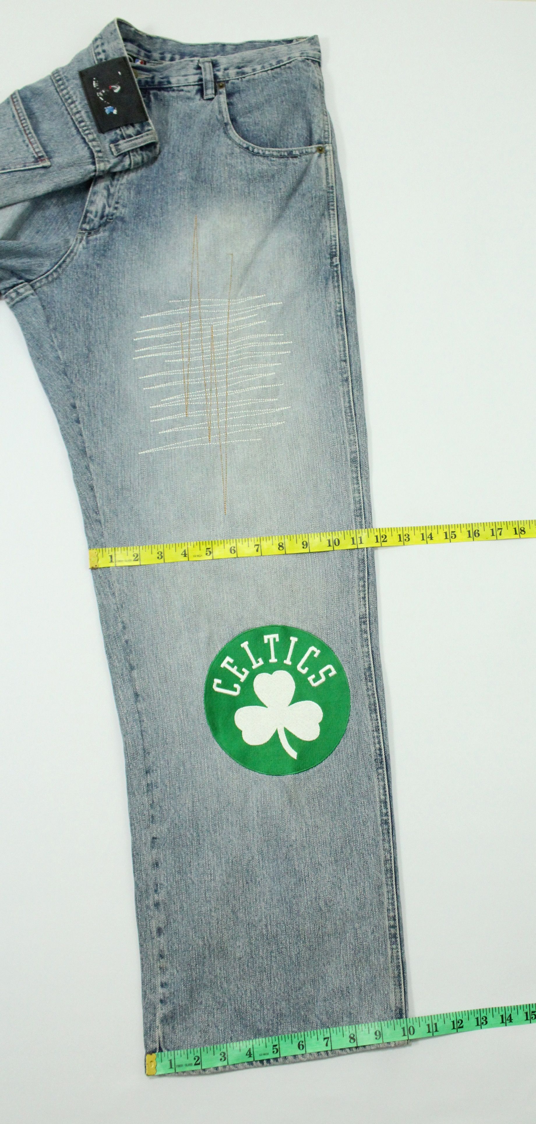 NBA BAGGY Vintage BOSTON CELTICS UNK Denim Pants Jeans Size US 36 / EU 52 - 24 Thumbnail