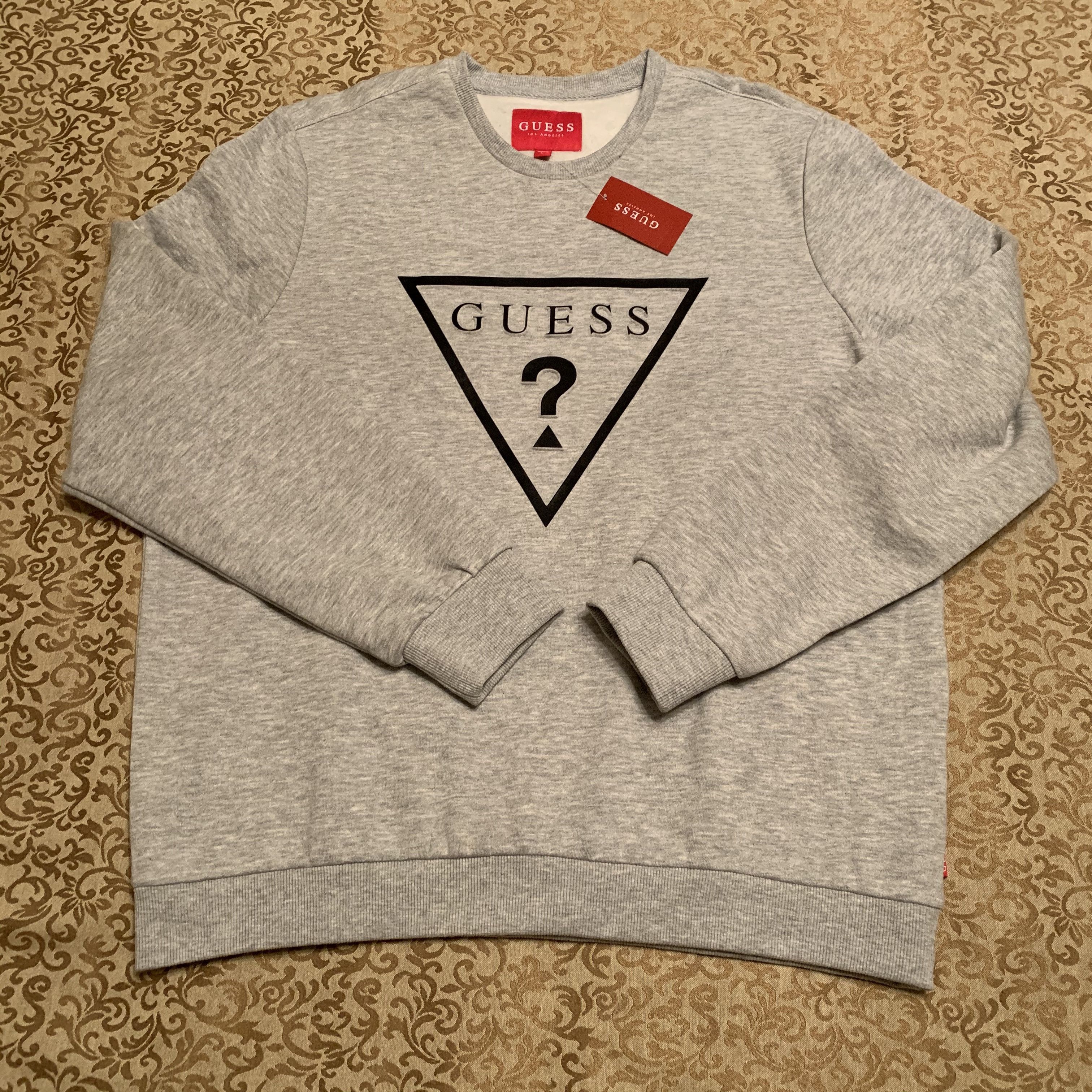 Guess Deadstock Guess Triangle Logo Pullover Crewneck Sweater Size US L / EU 52-54 / 3 - 1 Thumbnail