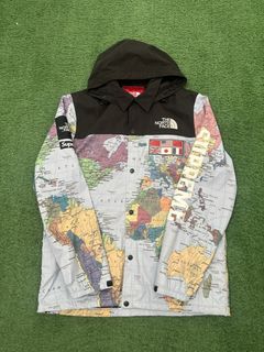 Supreme North Face Map Jacket   Grailed